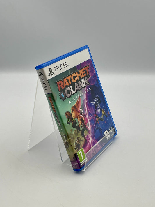 Ratchet & Clank: Rift Apart game case for PS5 on a white background