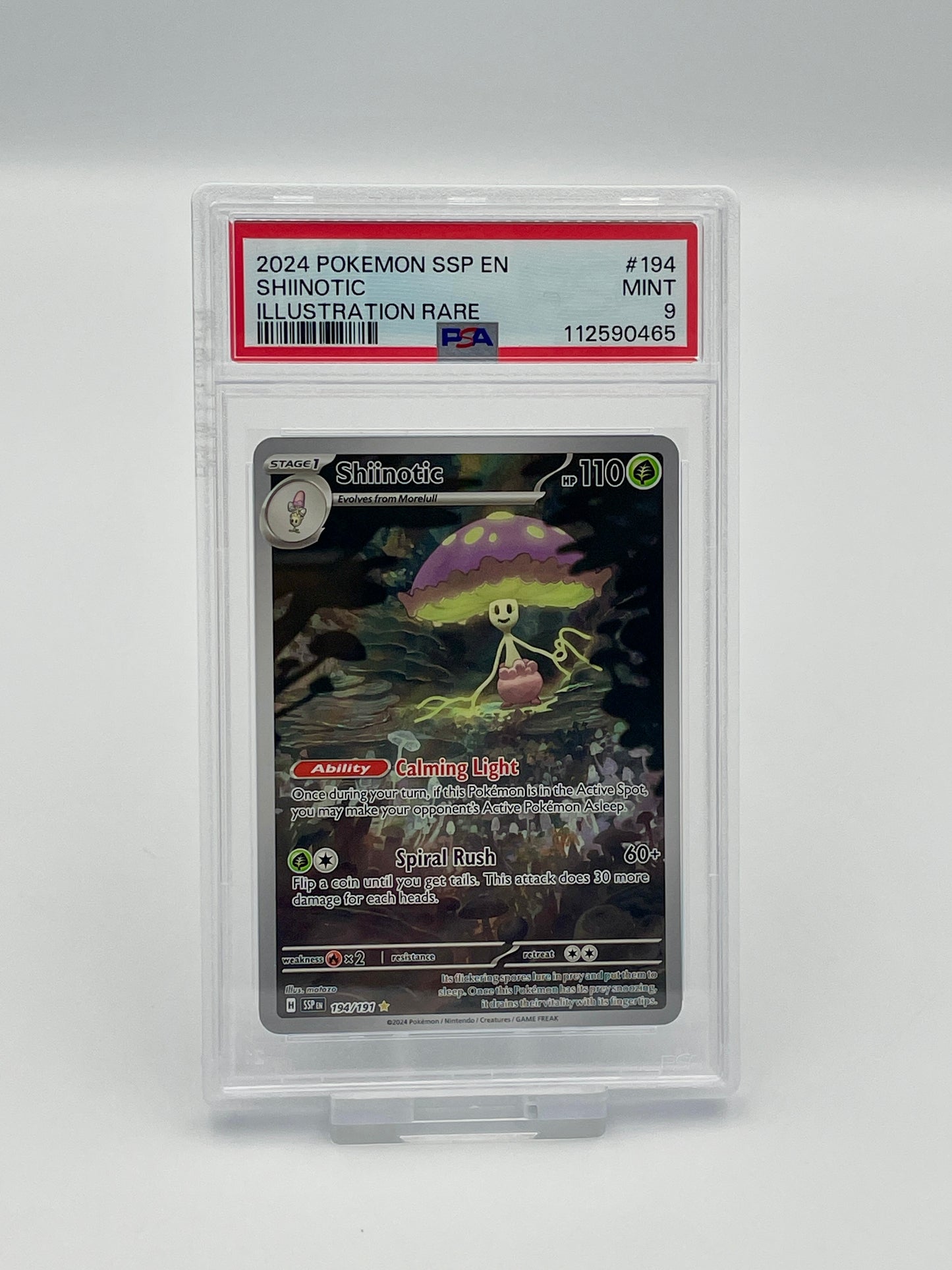 Shiinotic #194 Illustration Rare - Surging Sparks - PSA 9