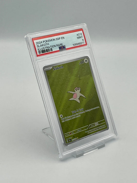 Slakoth #212 Illustration Rare – Surging Sparks – PSA 9