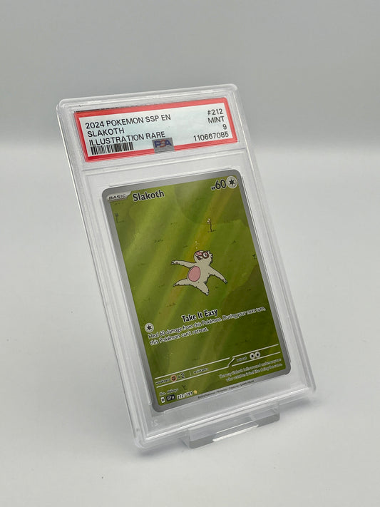 Slakoth #212 Illustration Rare – Surging Sparks – PSA 9