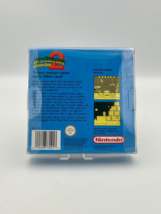 Nintendo Game Boy Color game case with blue back cover on a white background
