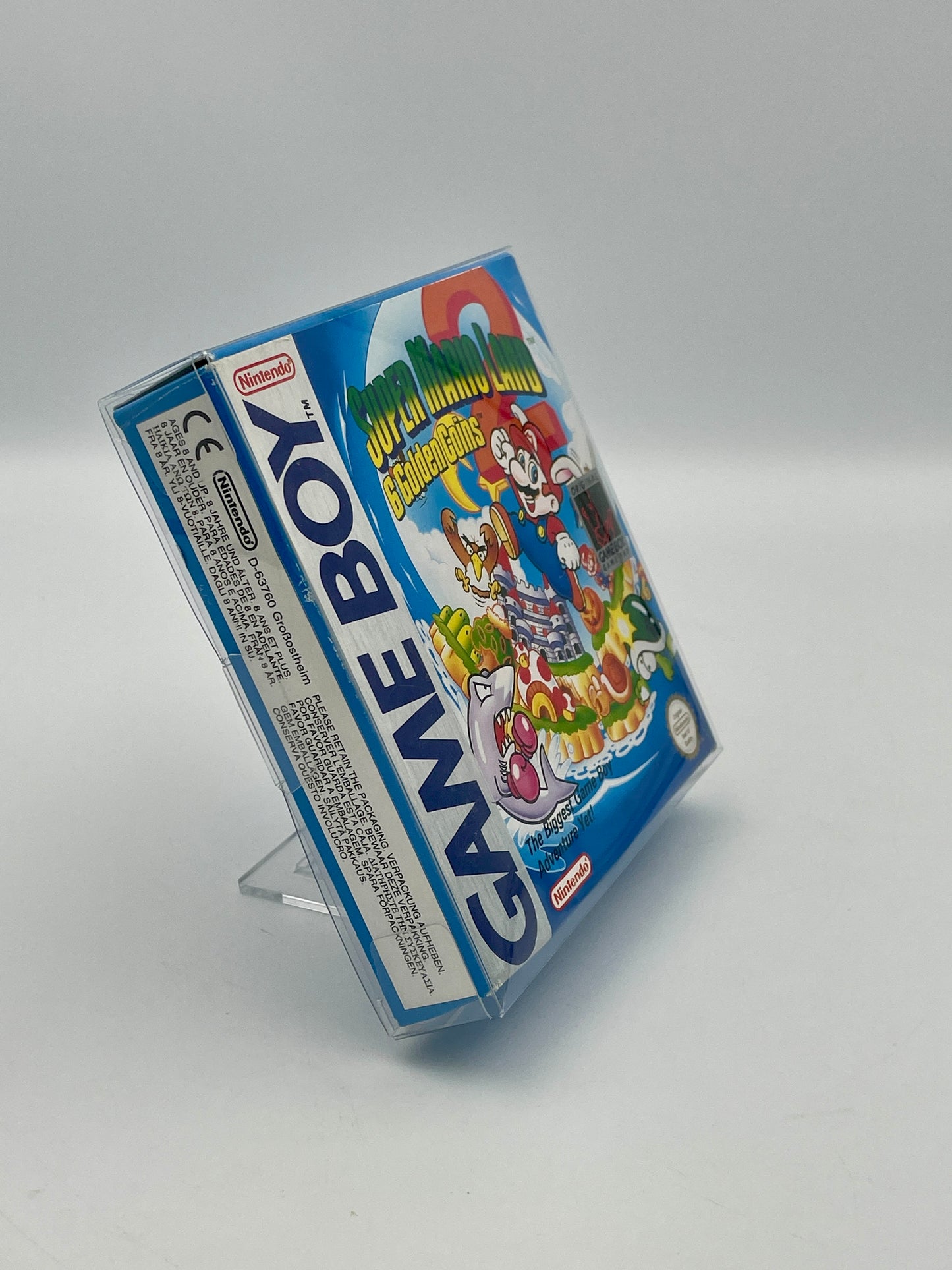 Game Boy cartridge with colorful graphics on a gray background