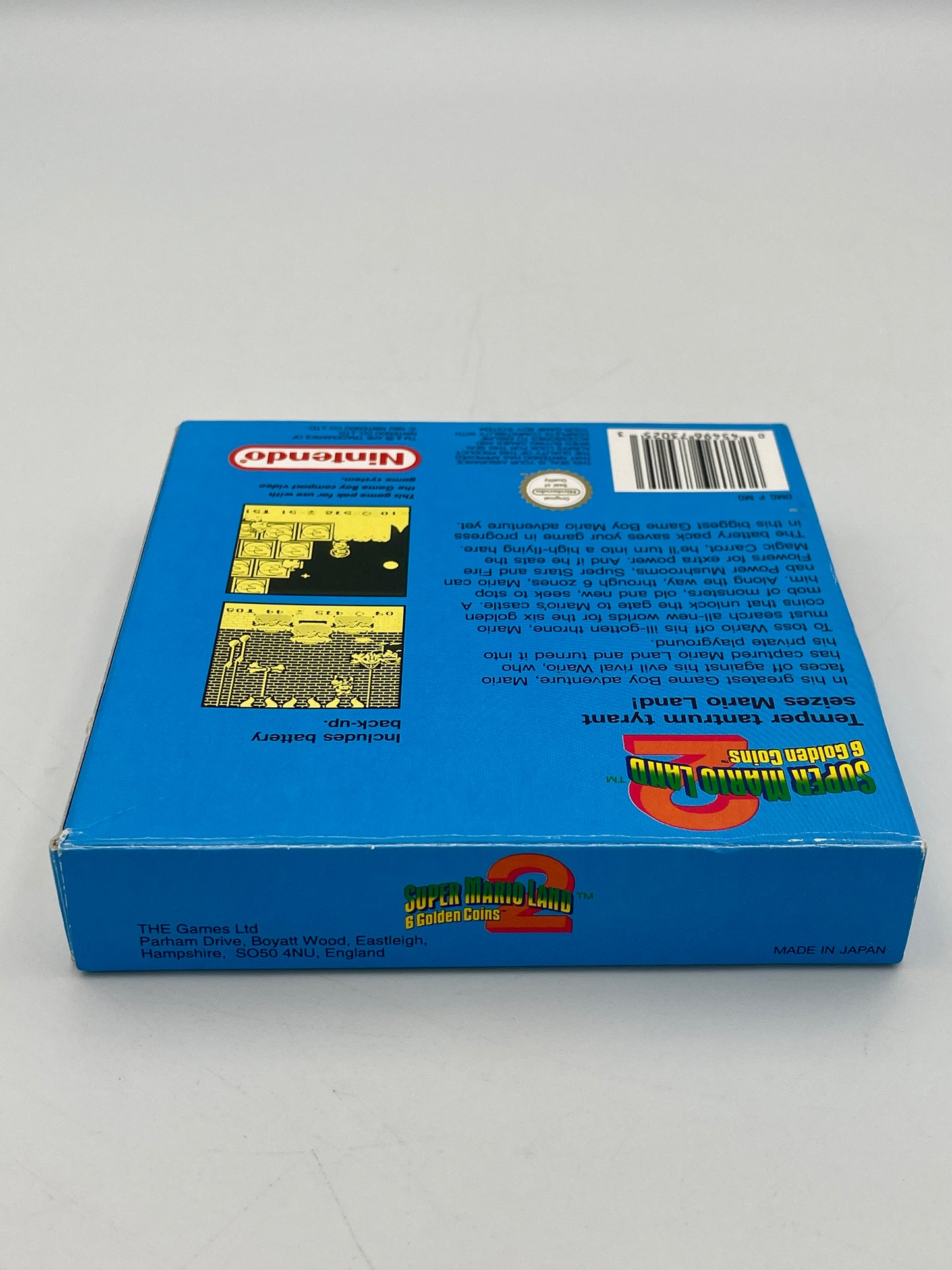 Blue box with text and graphics on a white background