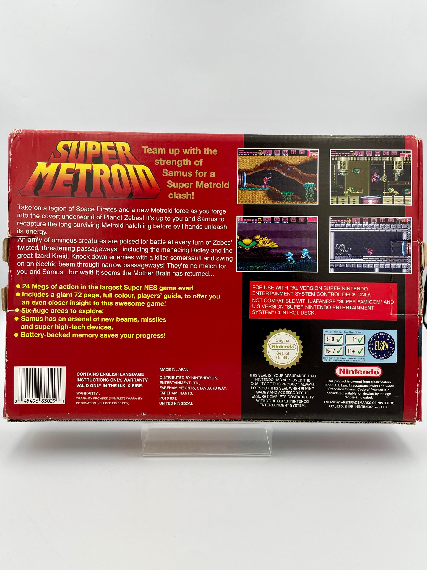 Super Metroid SNES Big Box Edition Complete in Box