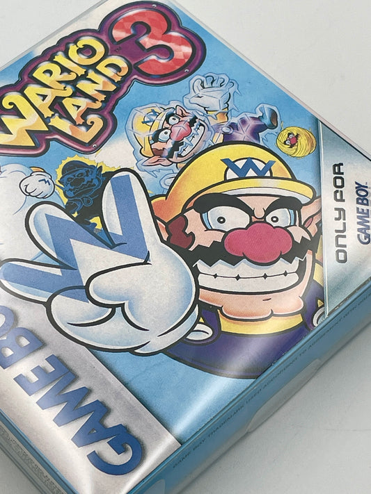 Wario Land 3 Game Boy game case with Wario illustration