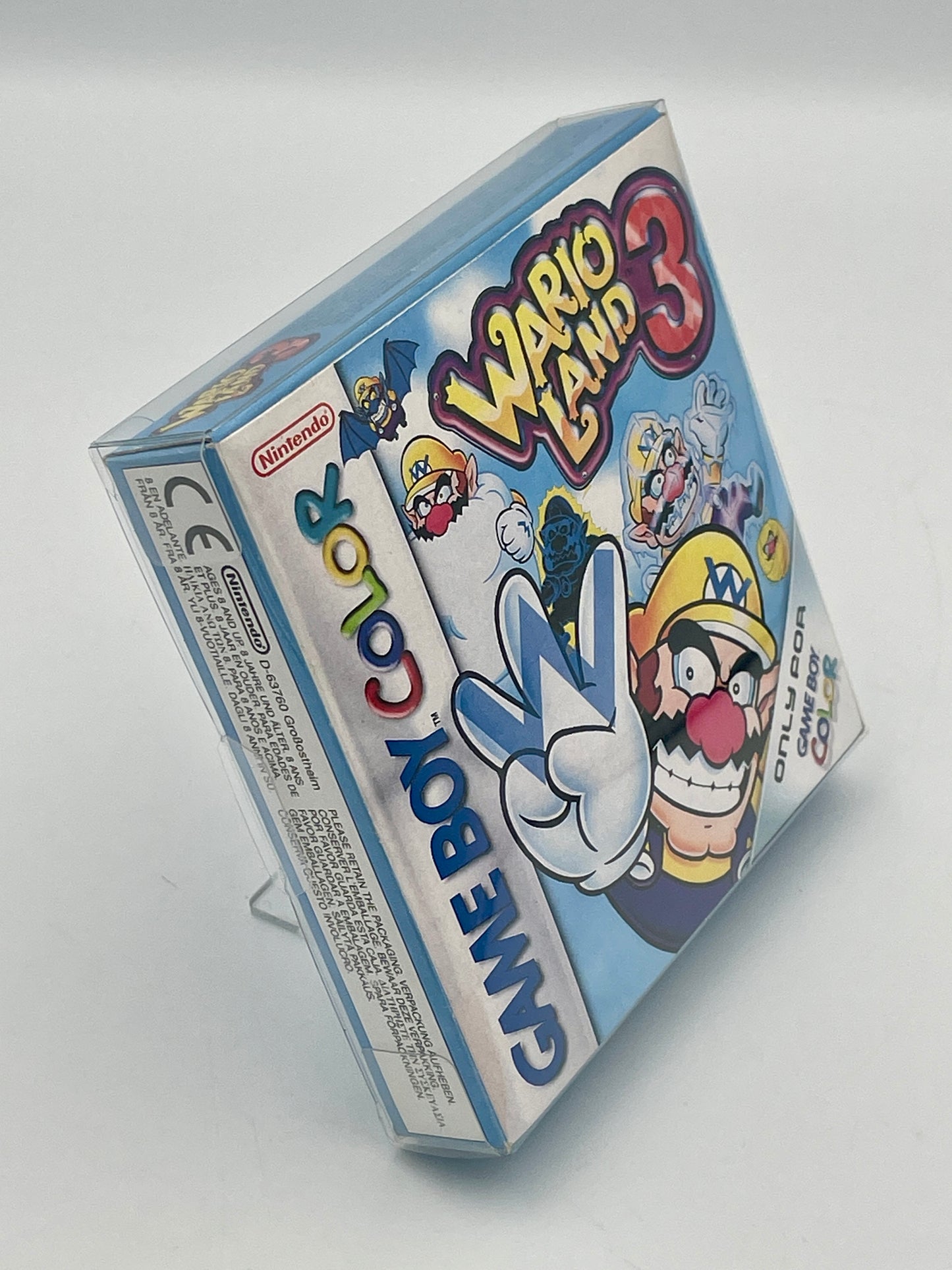 Wario Land 3 Game Boy Color packaging on a white background
