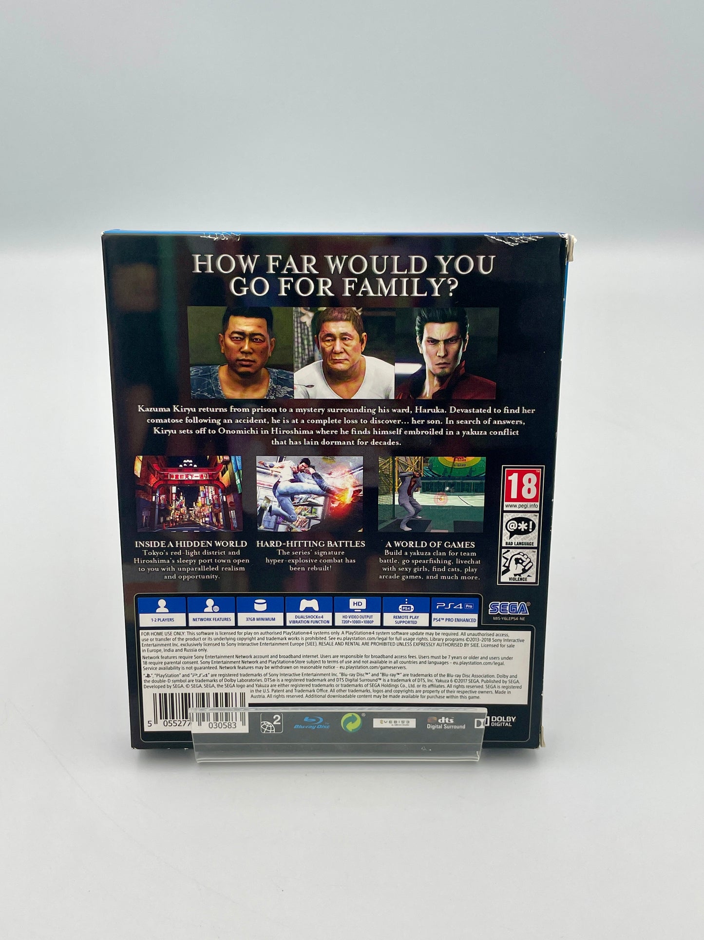 Video game case with characters and text on a white background