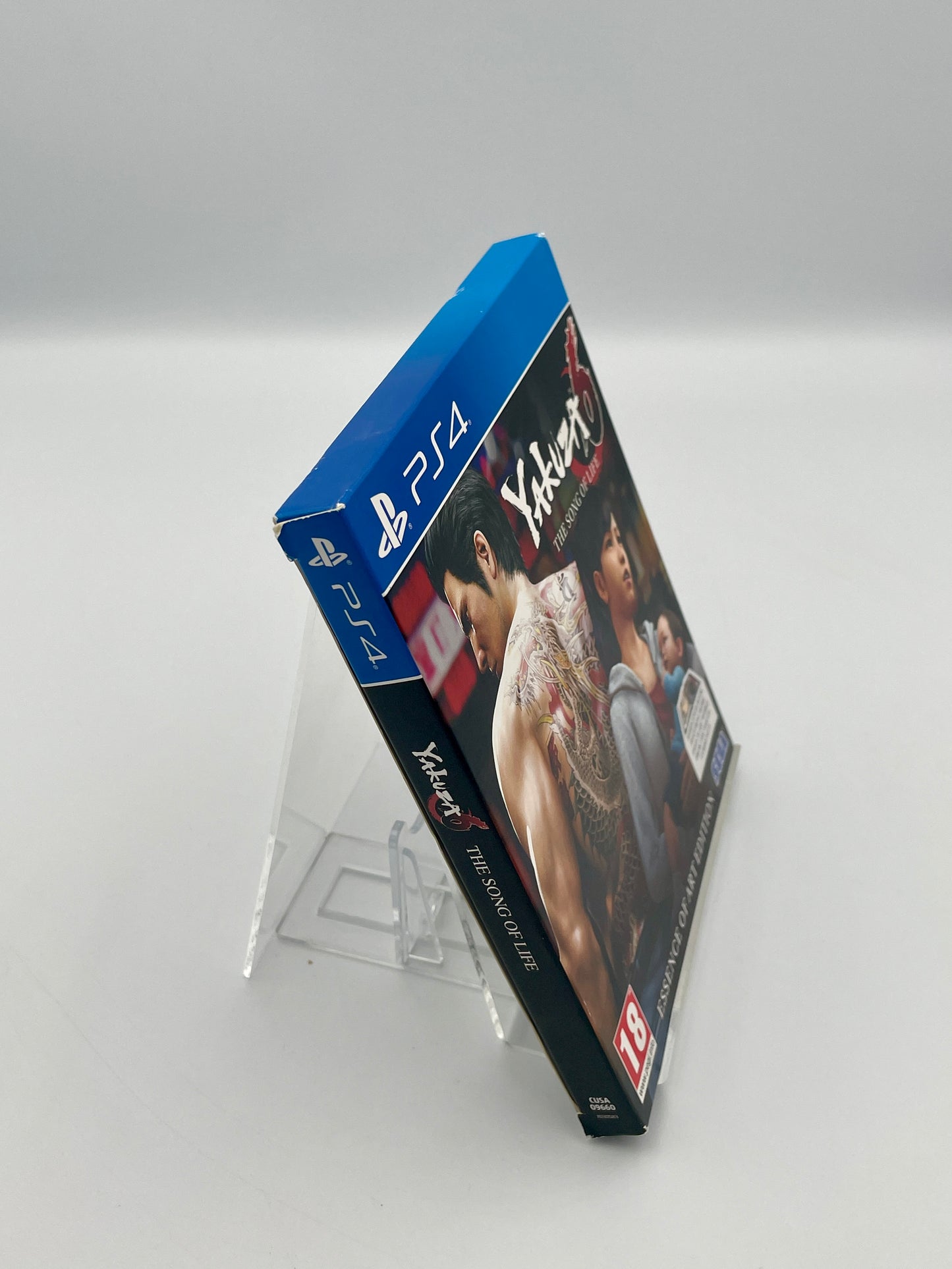 PlayStation 4 game case titled 'Yakuza' on a white background