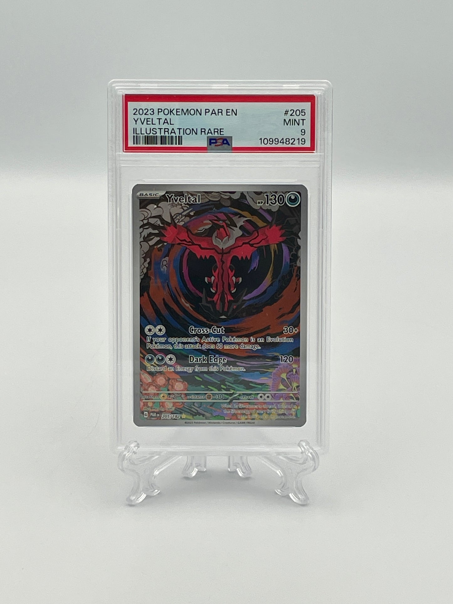 Yveltal #205 Illustration Rare – Paradox Rift – PSA 9