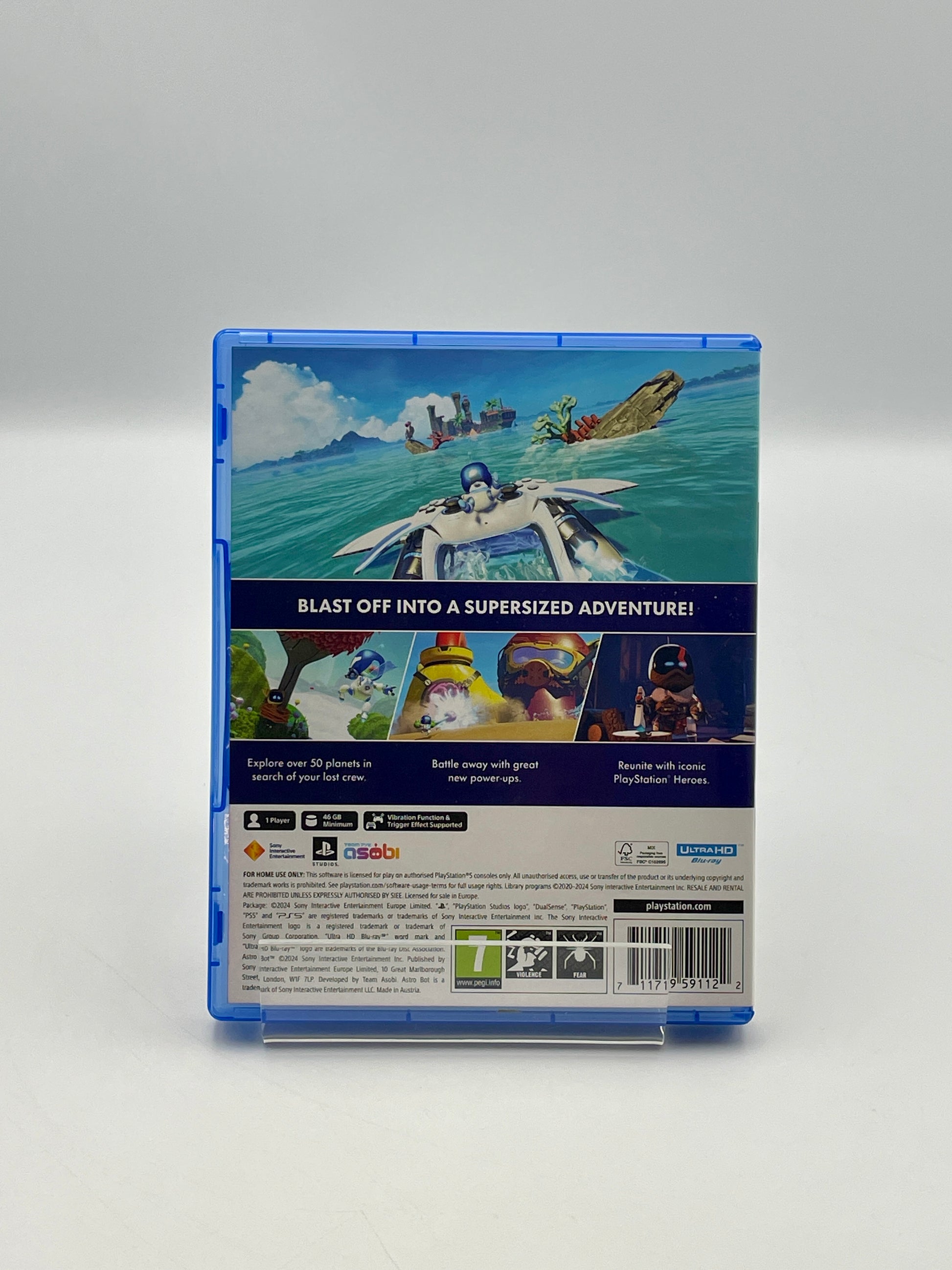 Video game case with colorful artwork on a white background