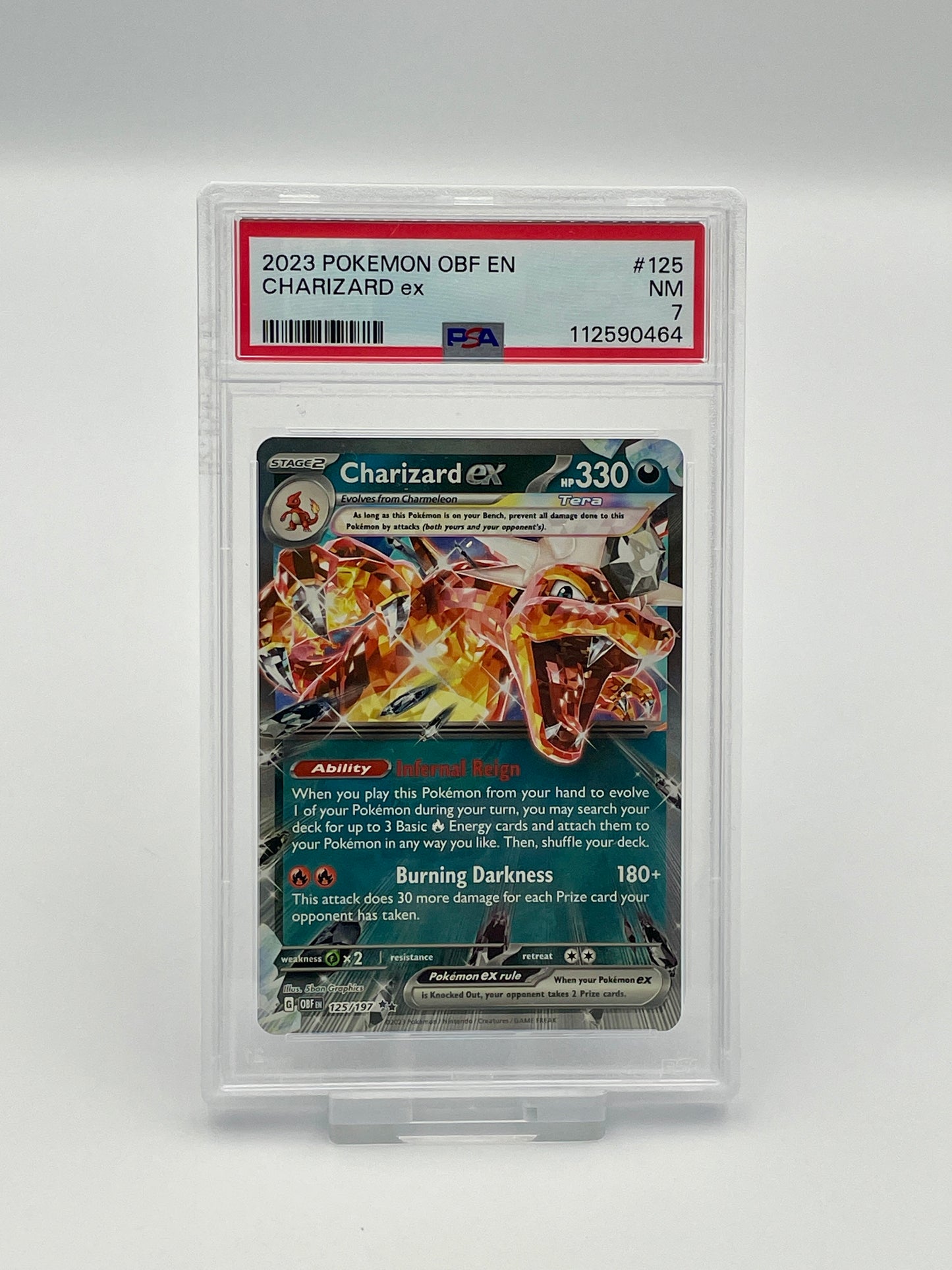 Charizard Ex #125 - Obsidian Flames - PSA 7