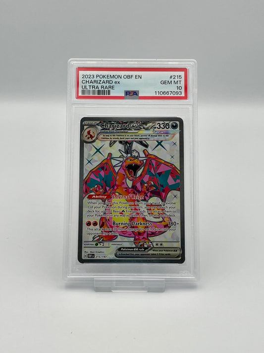 Charizard ex #215 Ultra Rare – Obsidian Flames – PSA 10