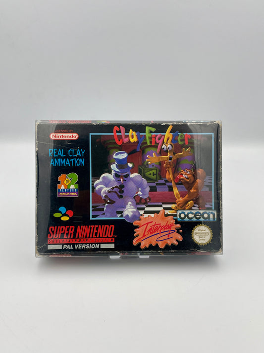 Clay Fighters SNES Game Complete in Box (PAL)