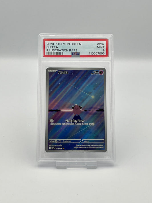 Cleffa #202 Illustration Rare – Obsidian Flames – PSA 9