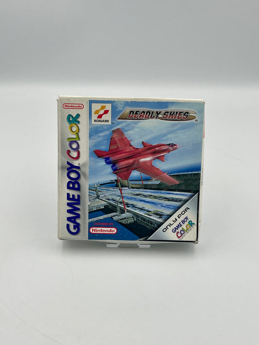 Game Boy Color game cartridge with airplane design on a white background
