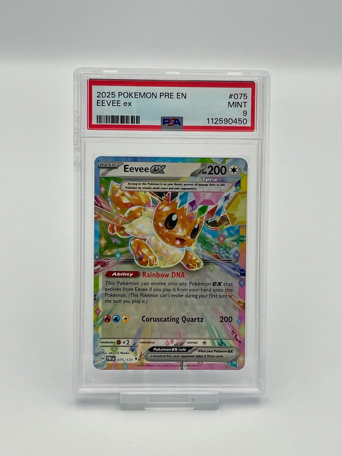 Eevee Ex #075 - Prismatic Evolutions - PSA 9