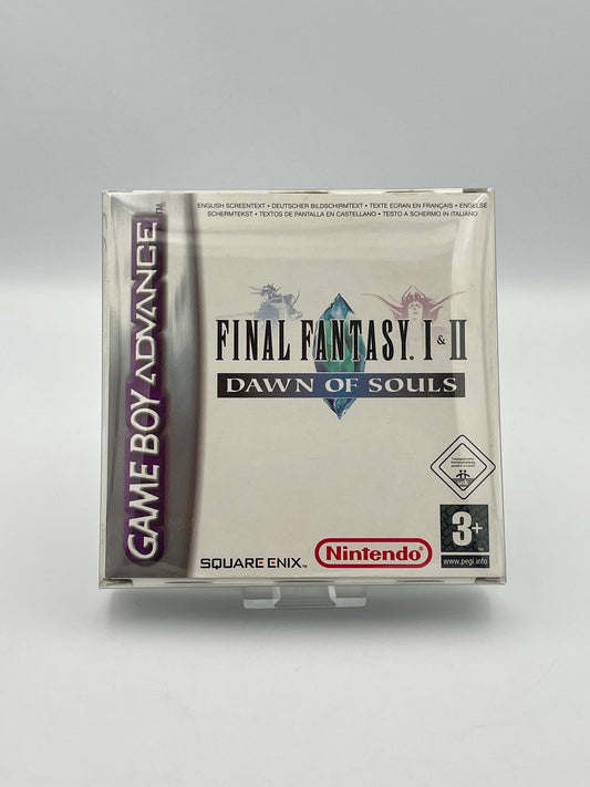 Game Boy Advance cartridge for 'Final Fantasy I & II: Dawn of Souls' by Nintendo on a white background