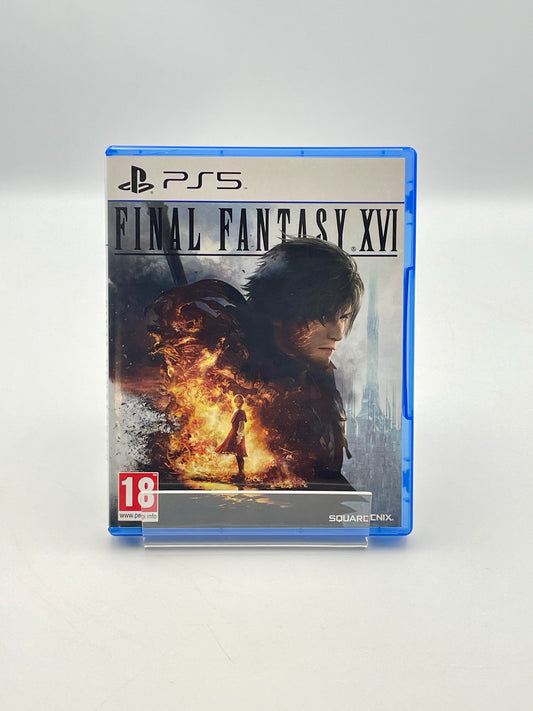 PlayStation 5 game case for 'Final Fantasy XVI' on a white background