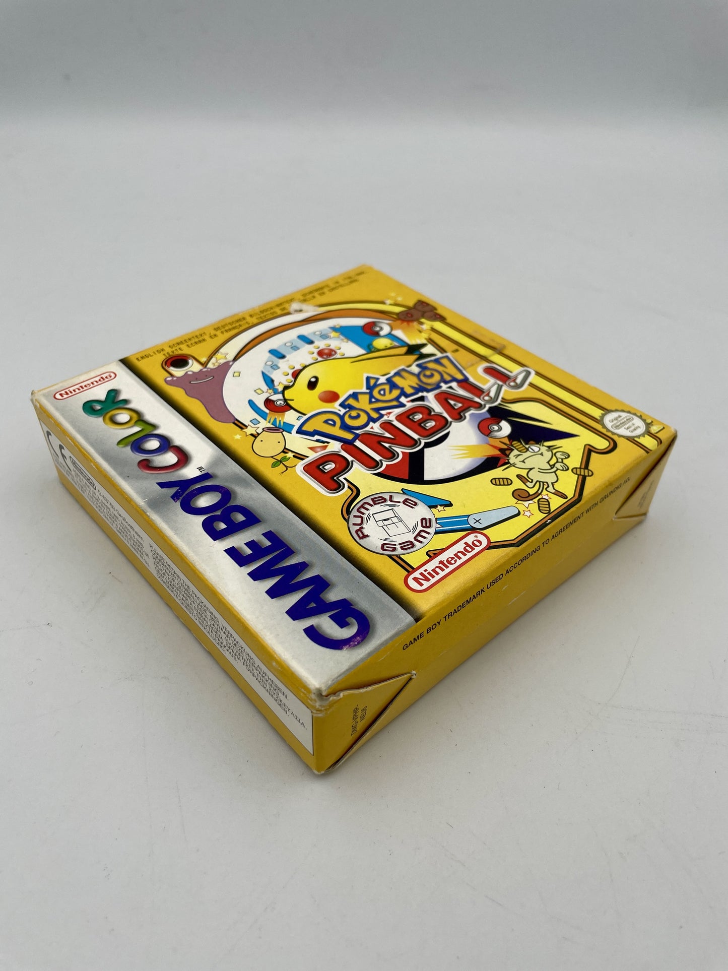 Game Boy Color Pokémon Pinball complete in box with rumble cartridge, manual and original packaging