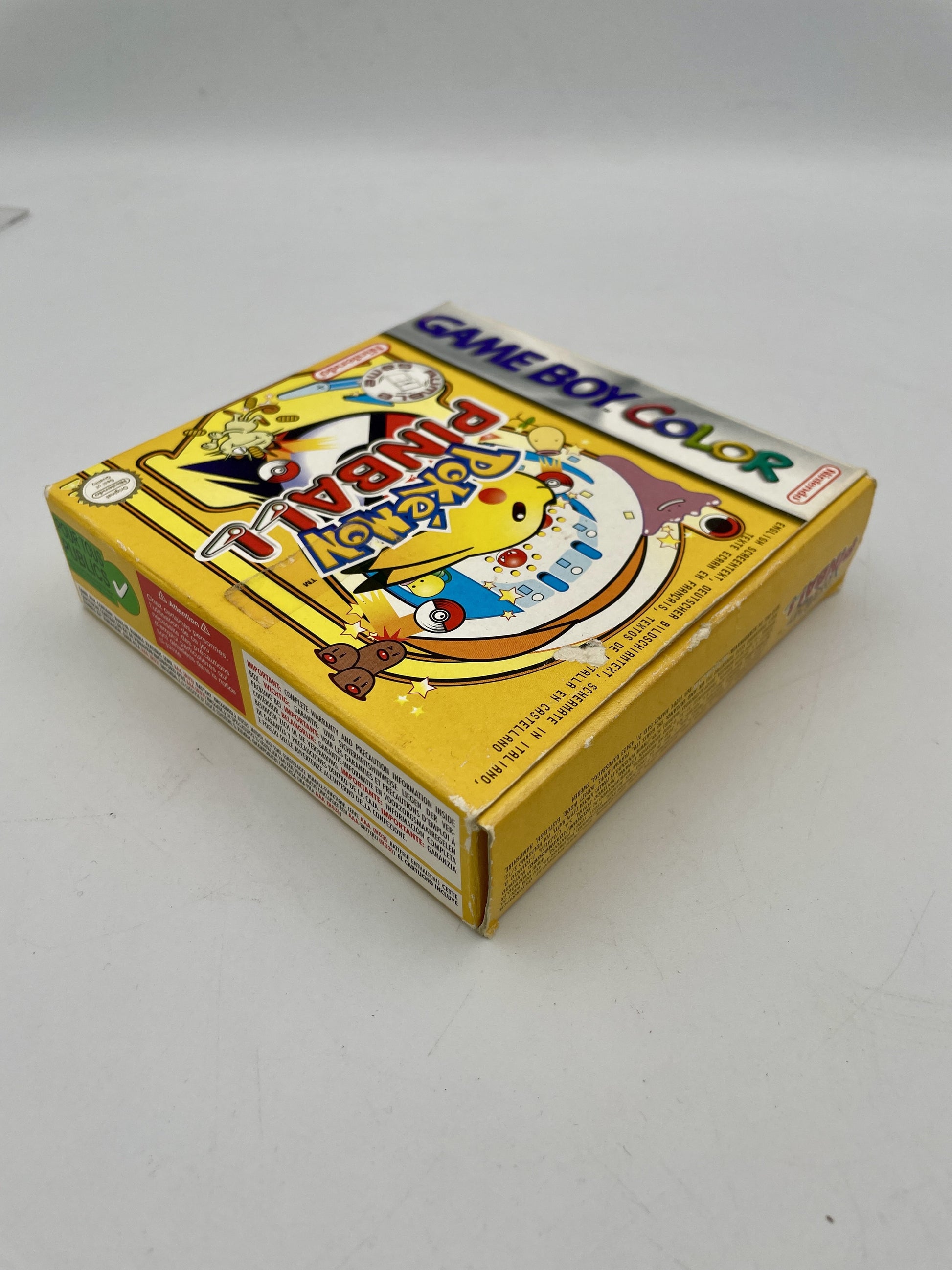 Game Boy Color Pokémon Pinball complete in box with rumble cartridge, manual and original packaging