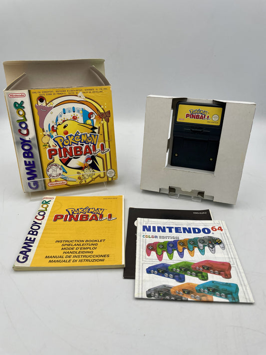 Game Boy Color Pokémon Pinball complete in box with rumble cartridge, manual and original packaging