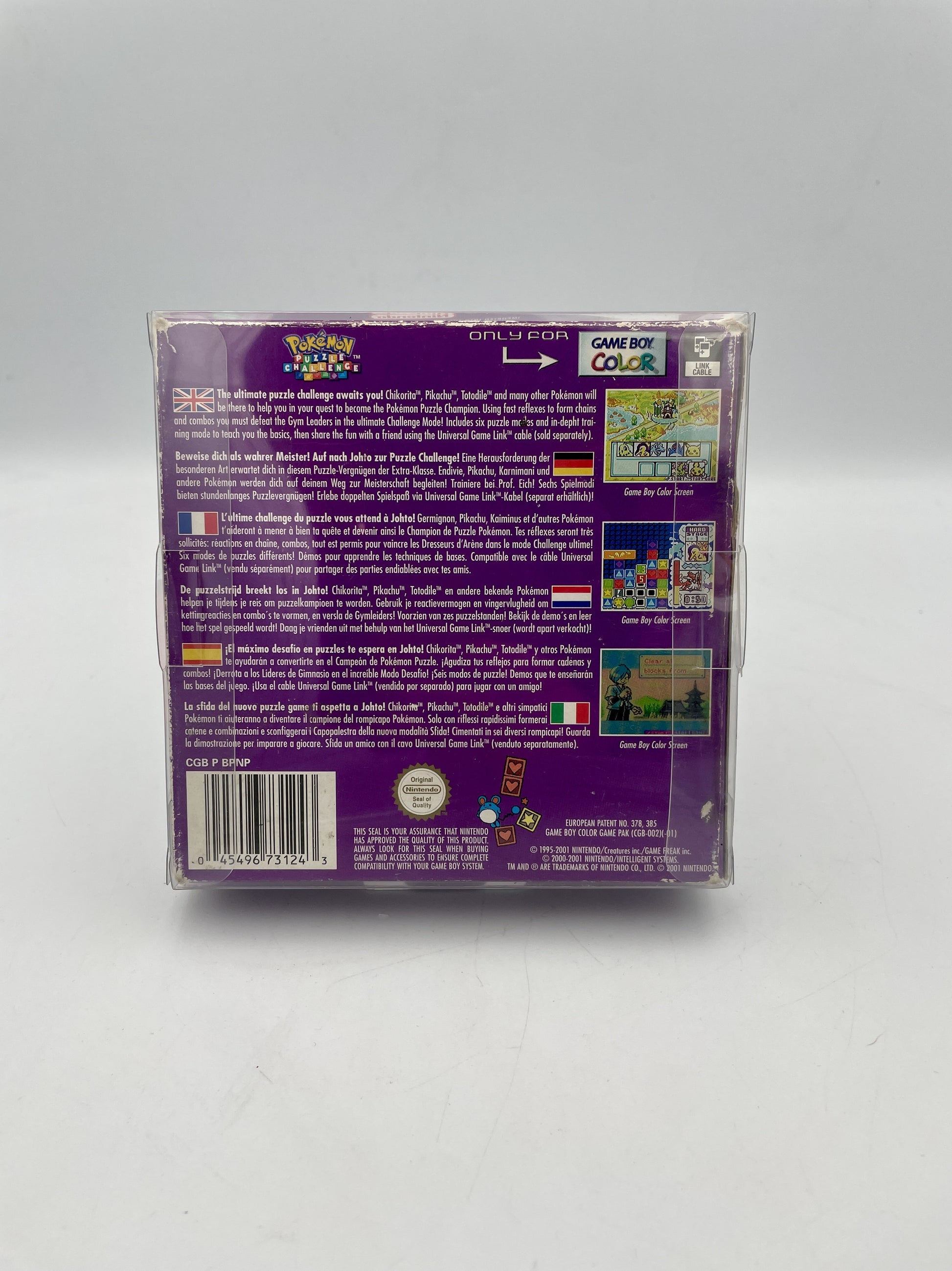 Game Boy Color Pokémon Puzzle Challenge complete in box with original cartridge, manual and artwork