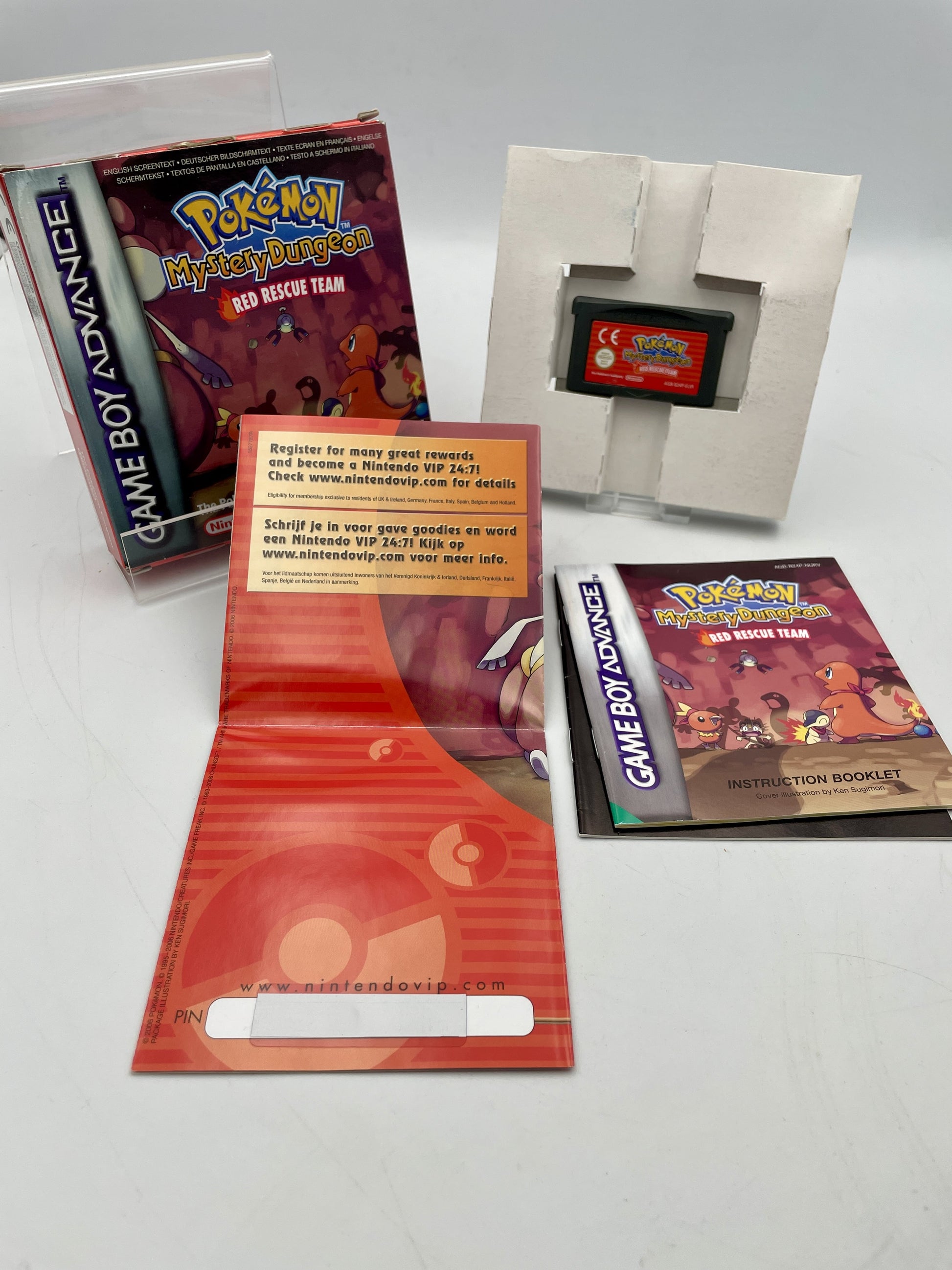 Game Boy Advance Pokémon Mystery Dungeon Red Rescue Team complete in box with cartridge, manual and GBA packaging