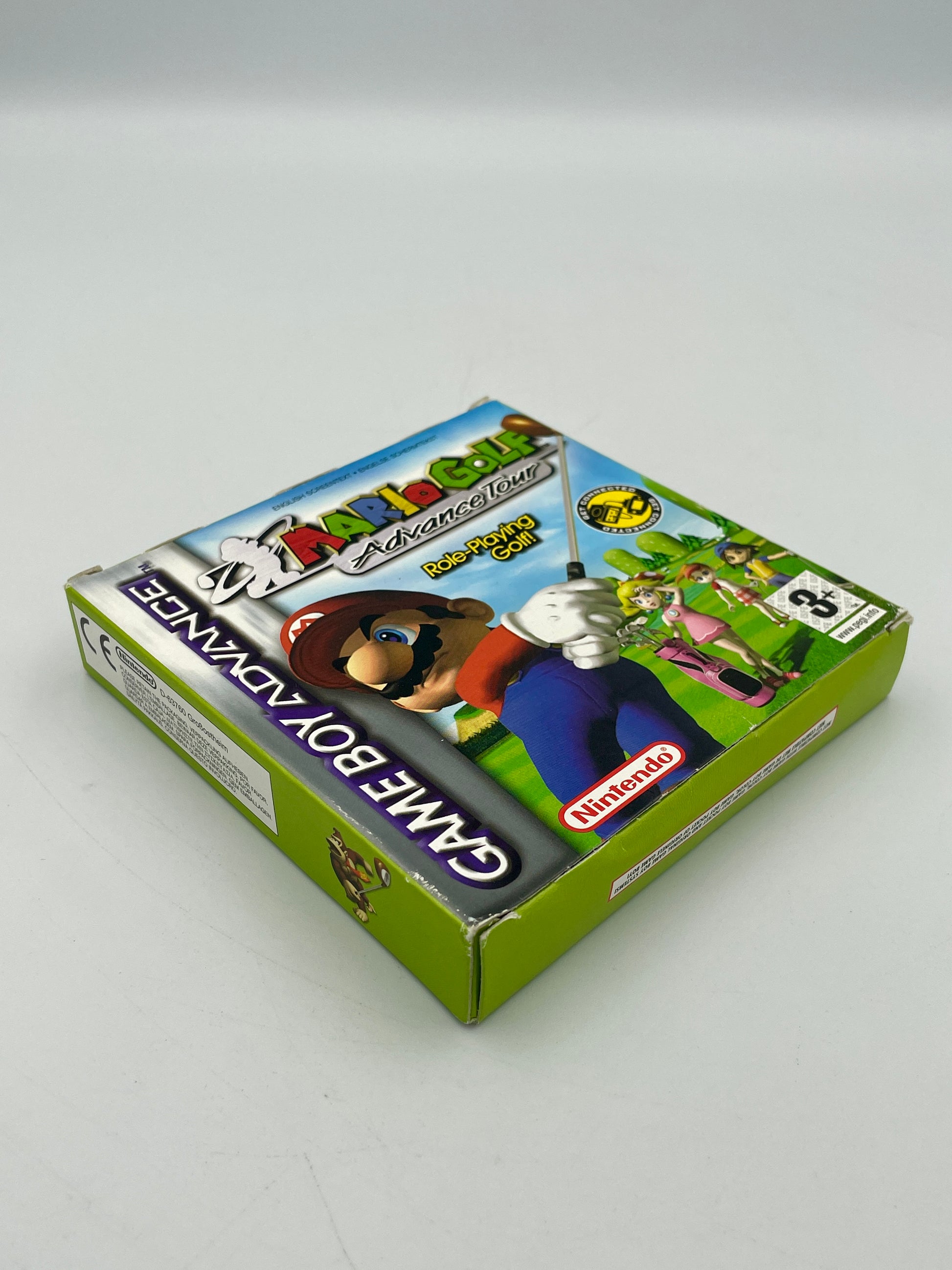 Nintendo Game Boy Advance carrying case with character illustration on a white background