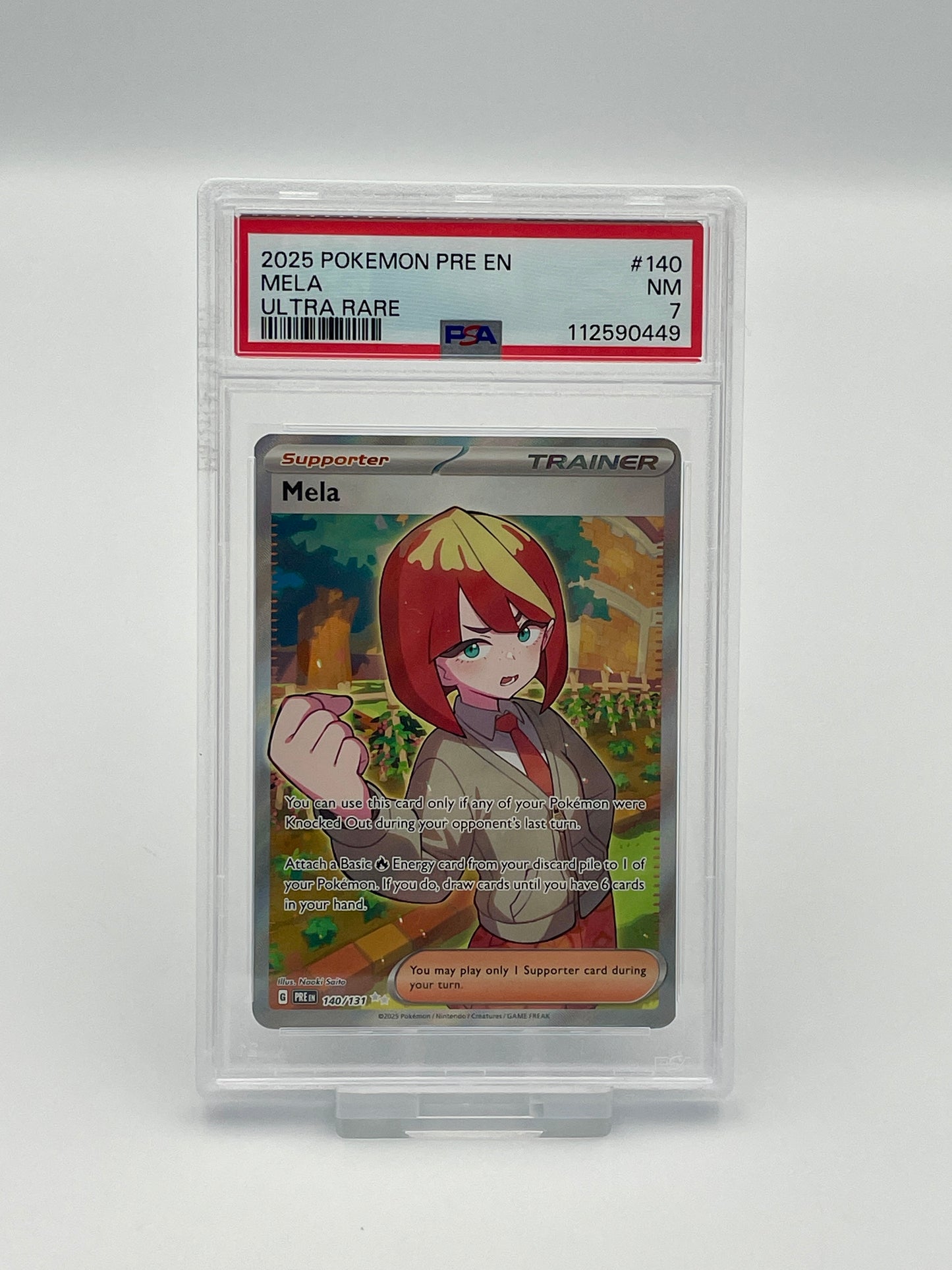 Mela #140 Ultra Rare - Surging Sparks - PSA 7