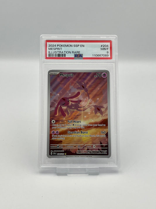 Mesprit #204 Illustration Rare – Surging Sparks – PSA 9