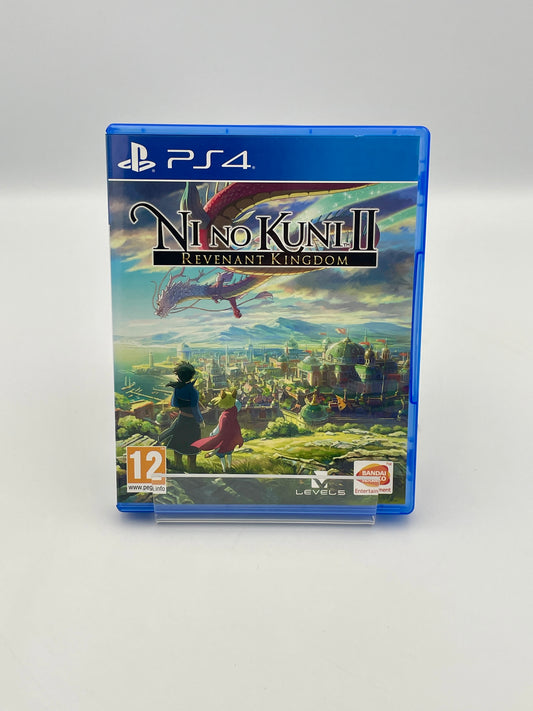PlayStation 4 game case for 'Ni no Kuni II: Revenant Kingdom' on a white background