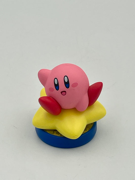 Pink character with red feet and a yellow star on a white background