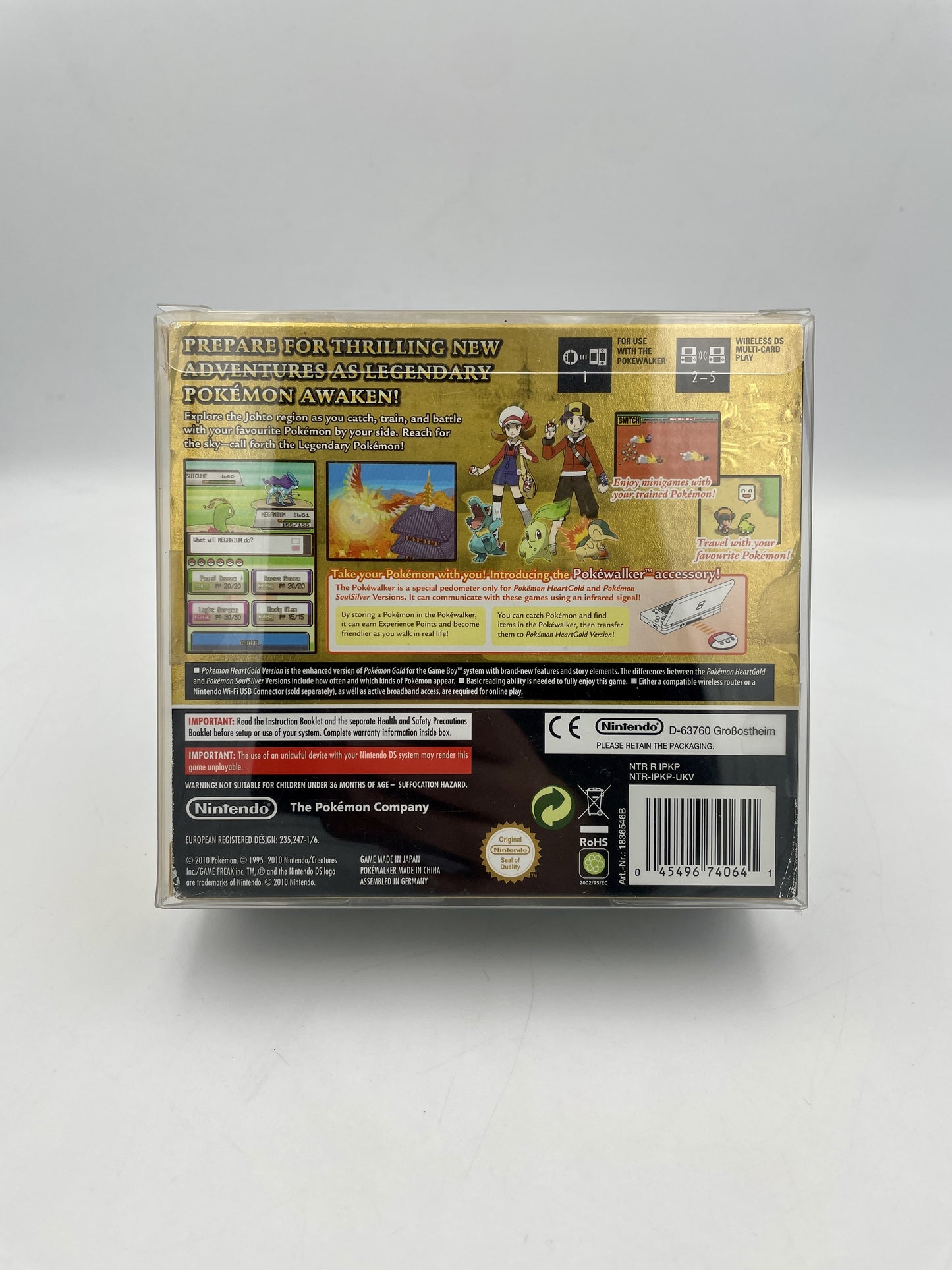 Nintendo DS Pokémon HeartGold complete in box with game cartridge, case, manuals and Pokéwalker accessory