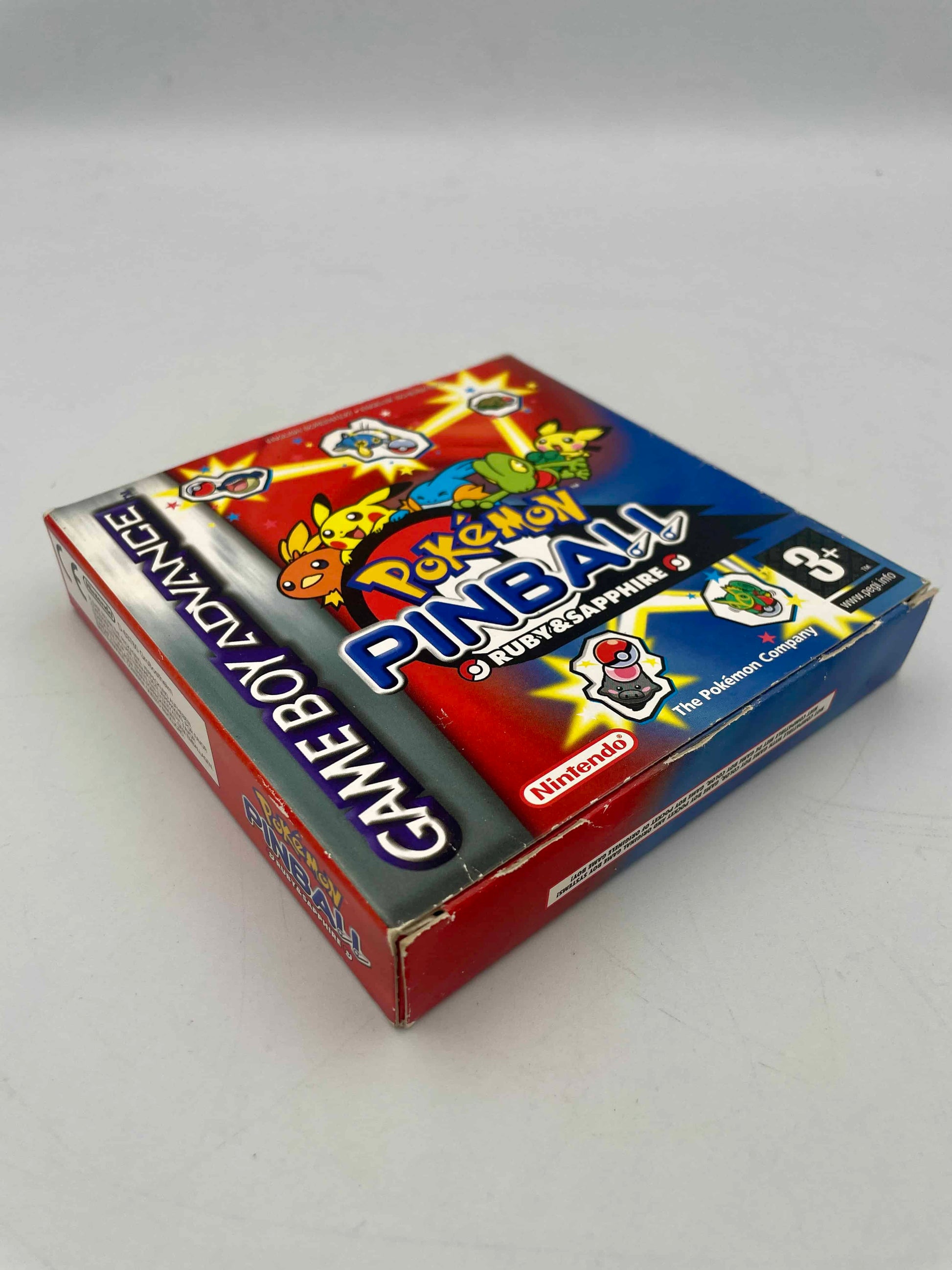 Pokémon Game Boy Advance Pinball game box on a white background