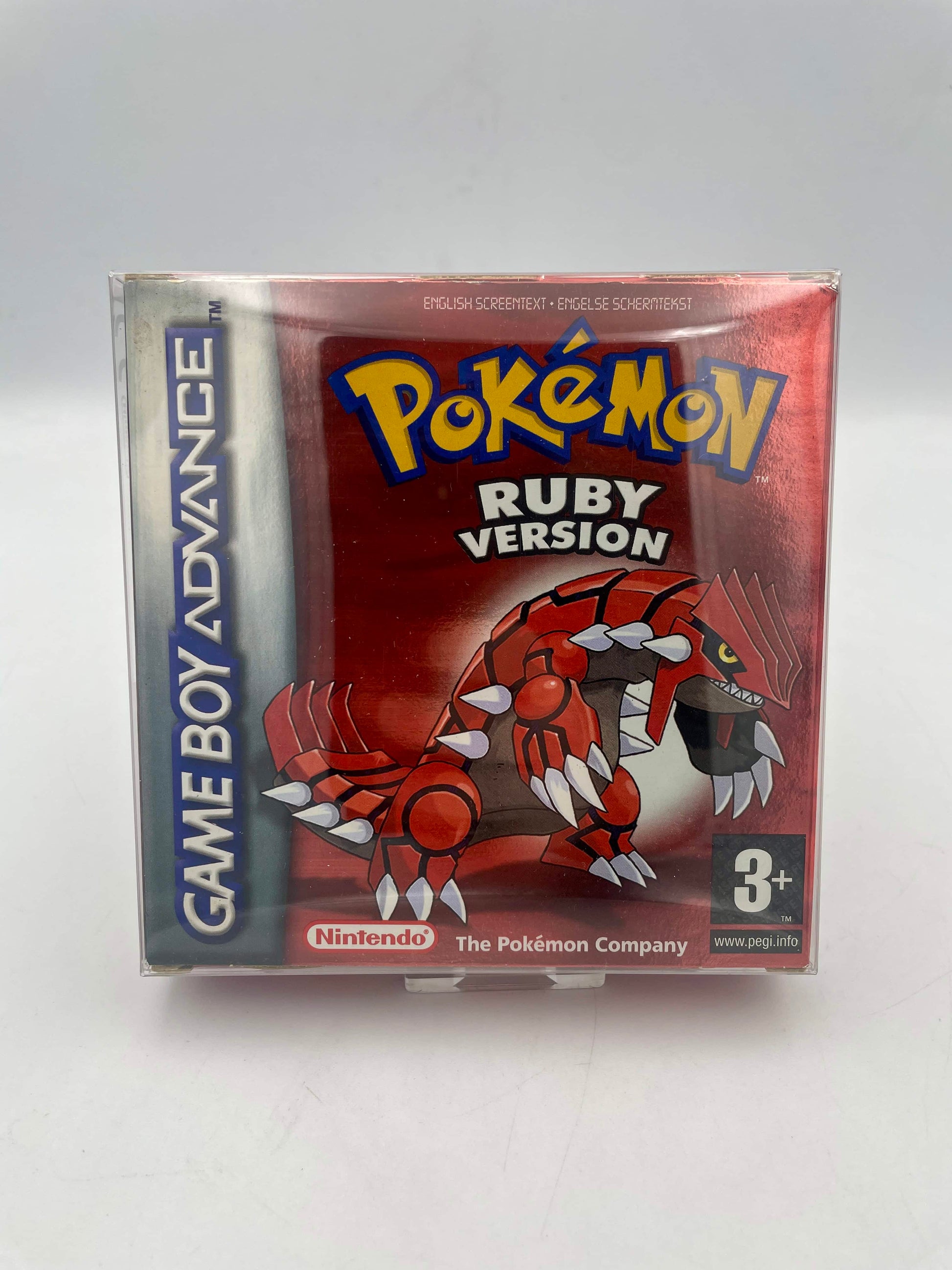 Pokémon Ruby Version Game Boy Advance game case on a white background