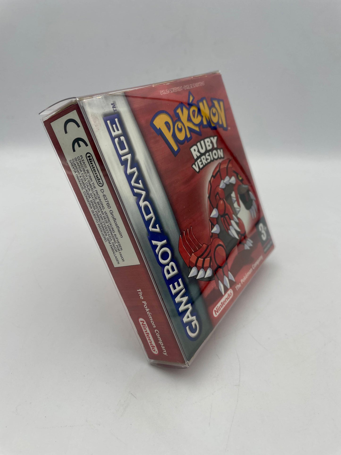 Pokémon Game Boy Advance Ruby Version packaging on a white background