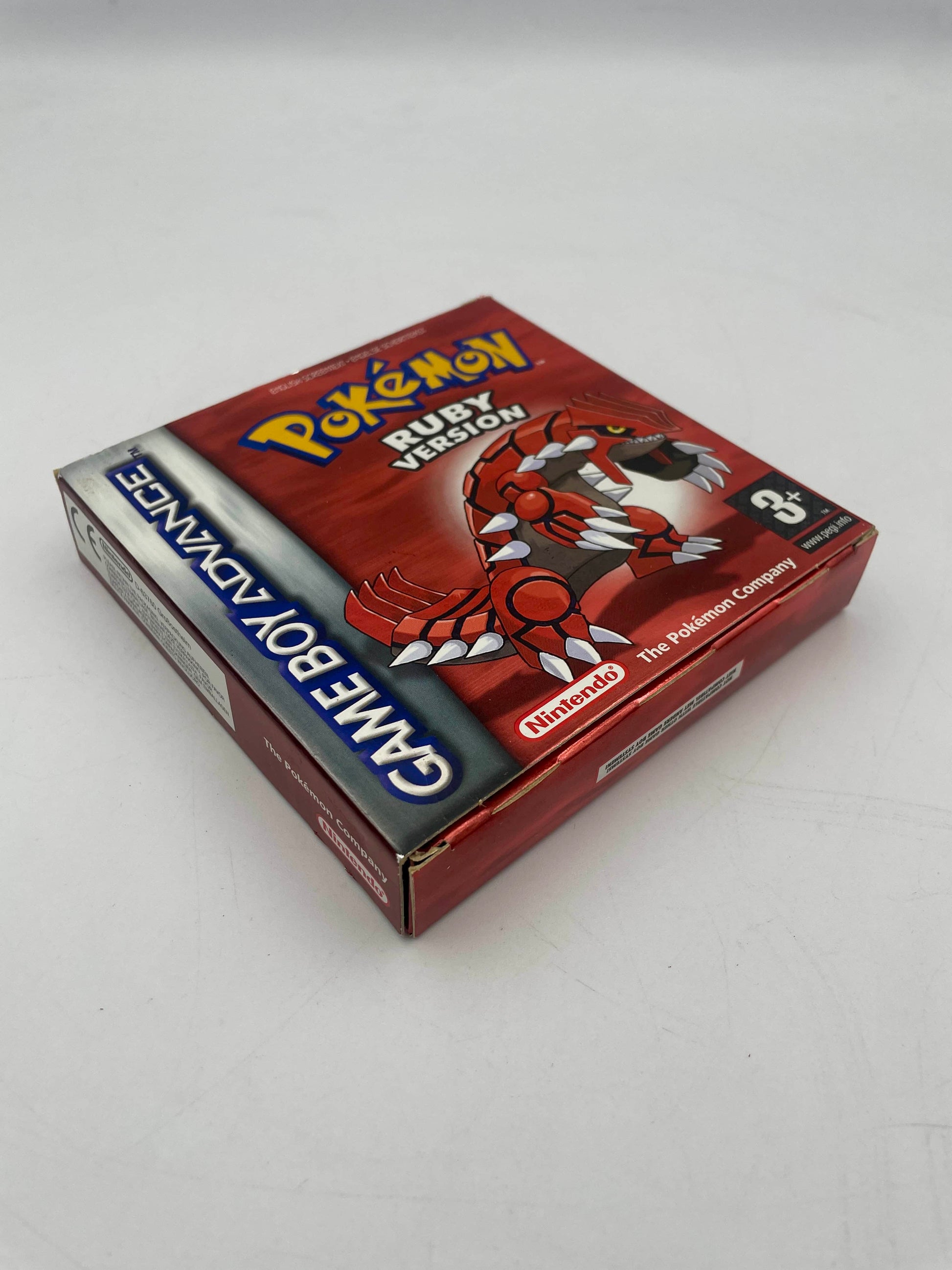 Pokémon Ruby Version Game Boy Advance game case on a white background