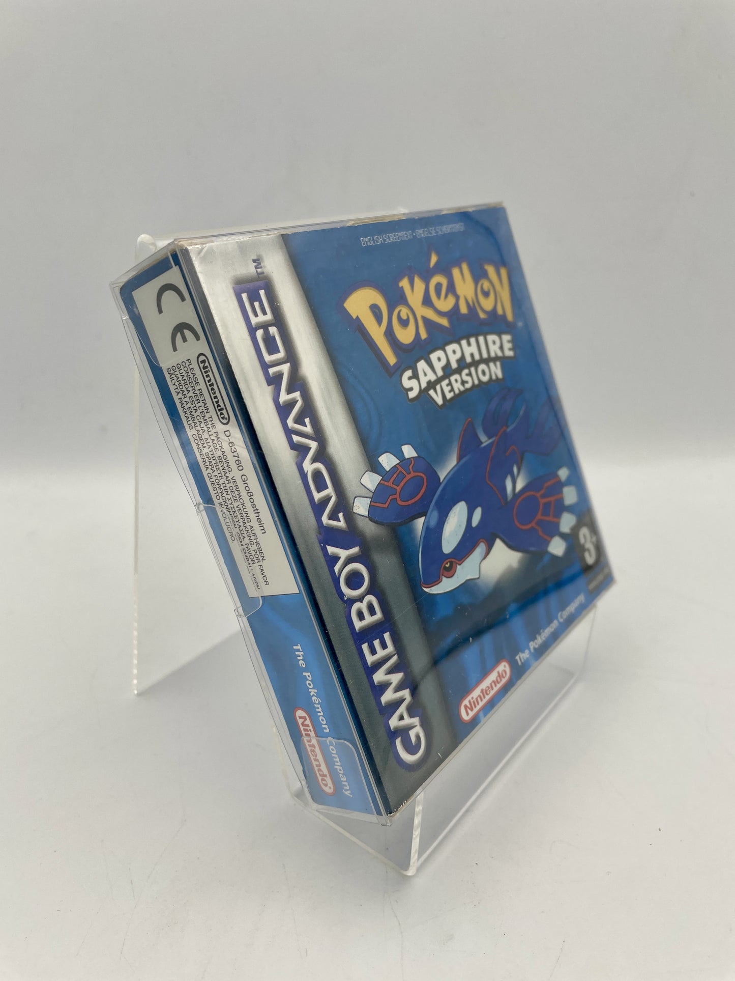 Nintendo Game Boy Advance Pokémon Sapphire Complete in Box – genuine boxed GBA Pokémon game with cartridge, box and inserts.