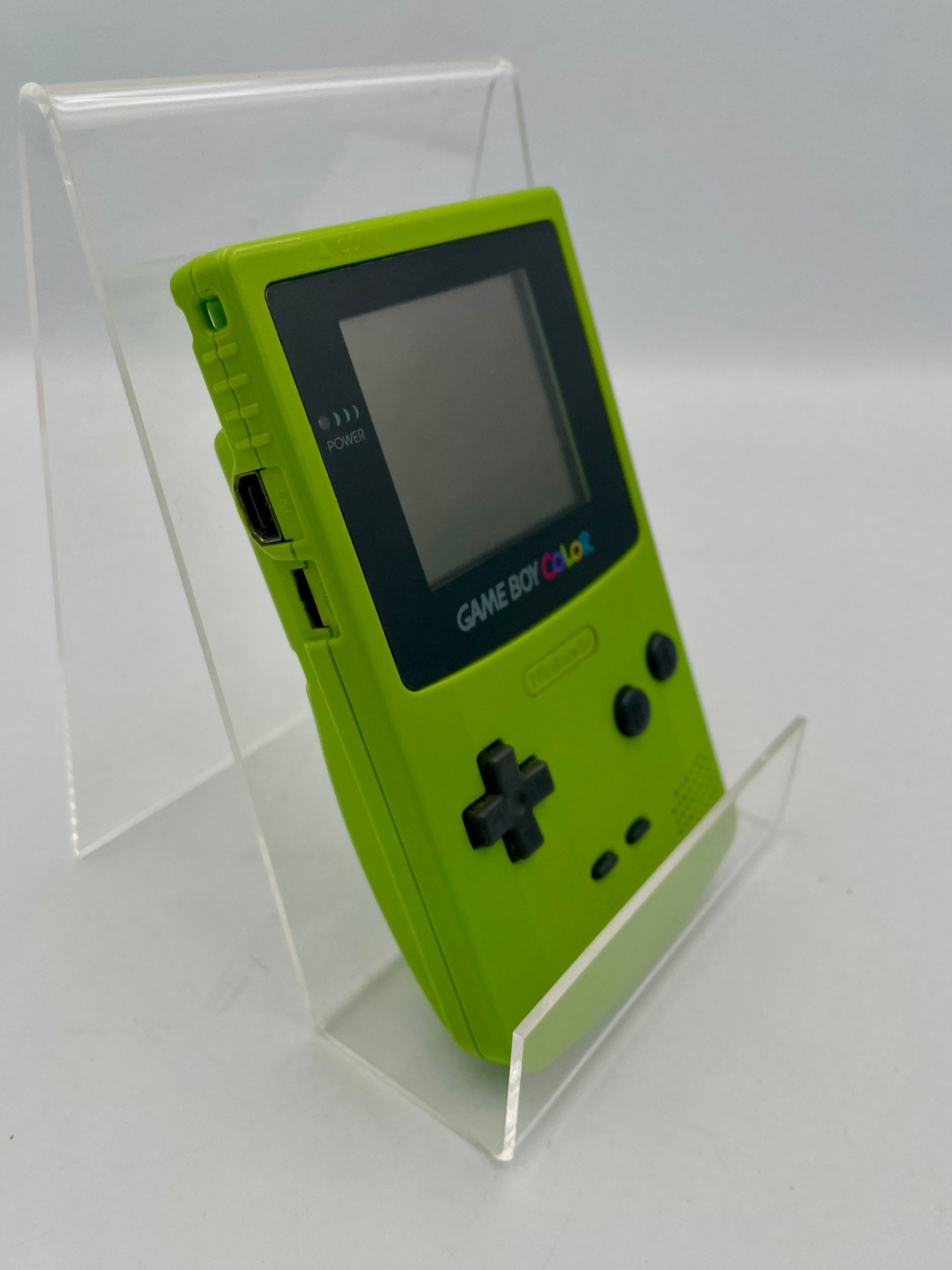 Nintendo Game Boy Color Lime Green Complete in Box – genuine lime green Game Boy Color handheld with original box and packaging.