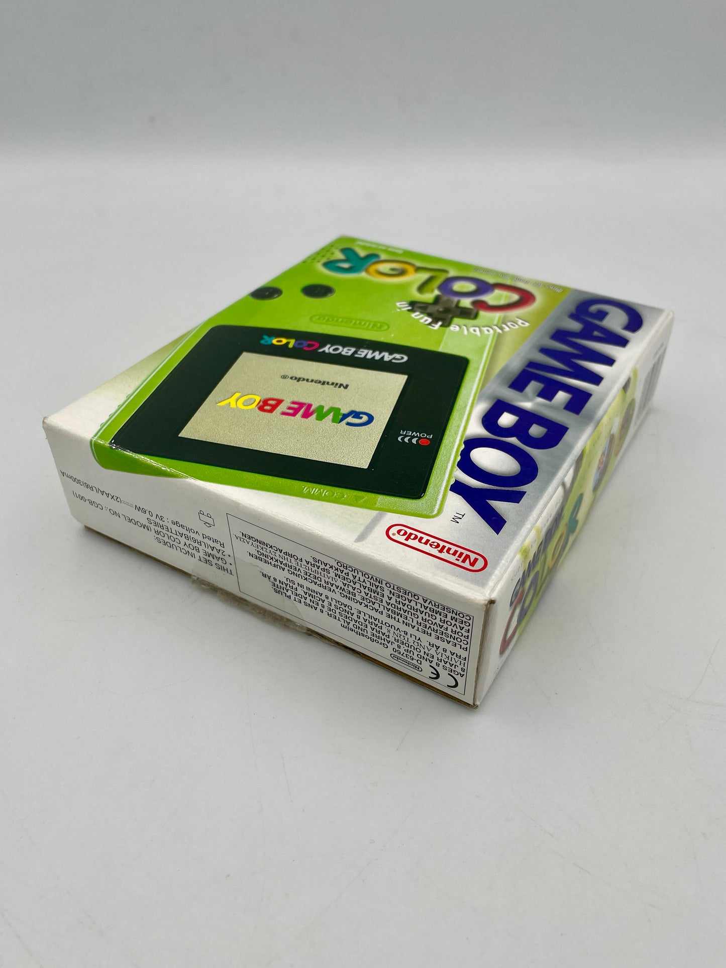 Box of Nintendo Game Boy on a white background