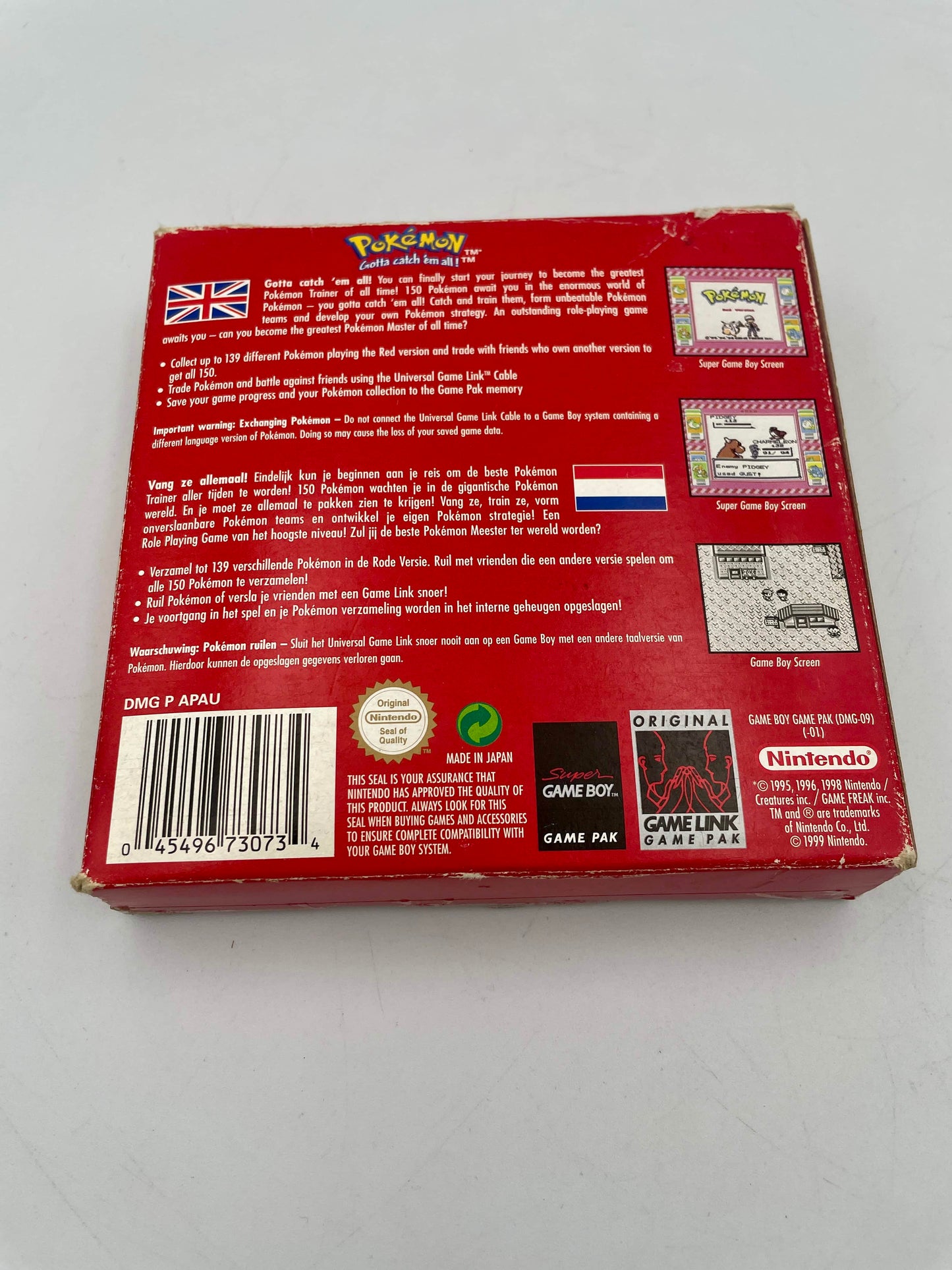Nintendo Game Boy Pokemon Red Complete in Box