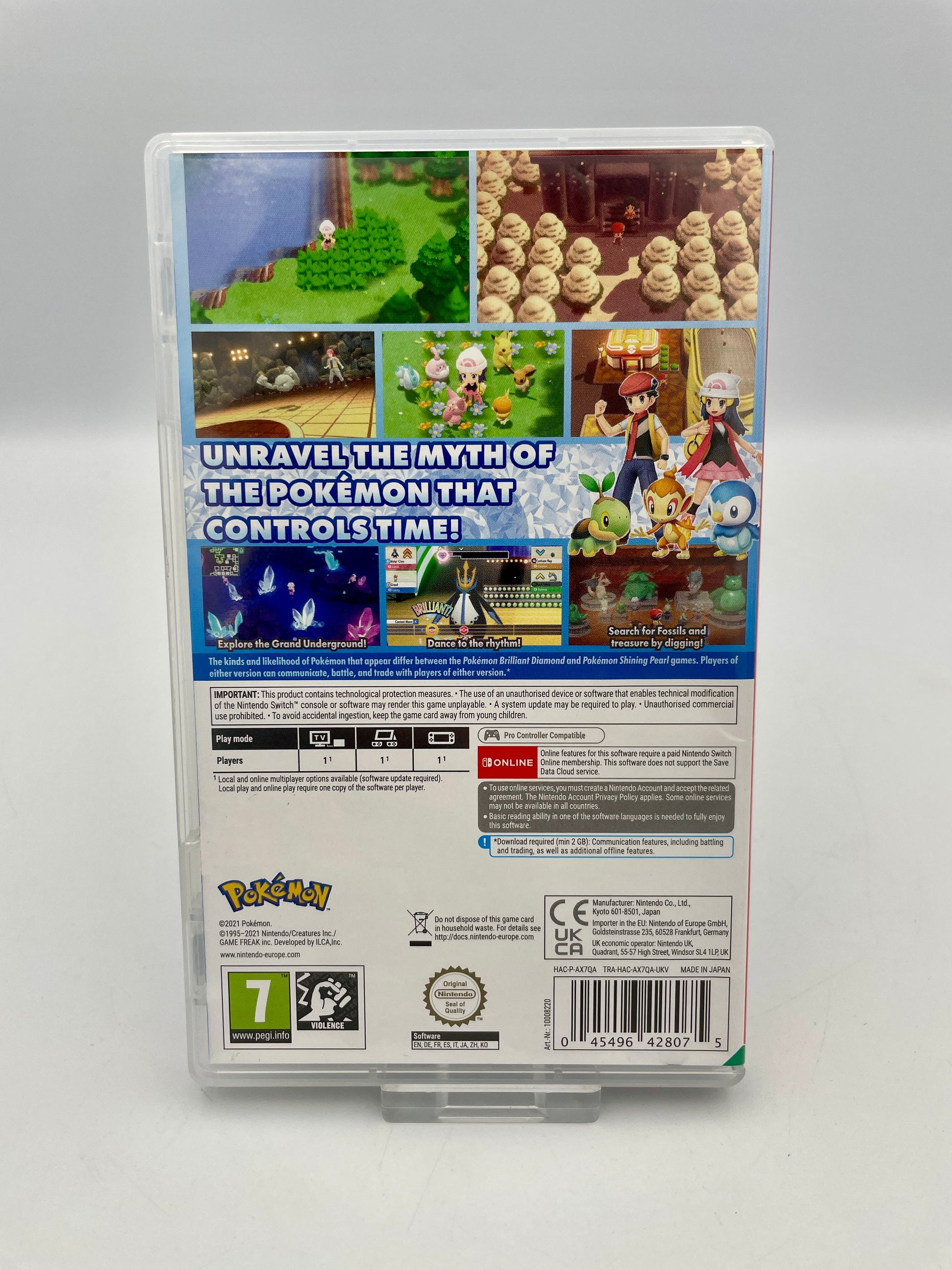 Brilliant Diamond Switch cartridge and box – Pokémon Sinnoh remake
