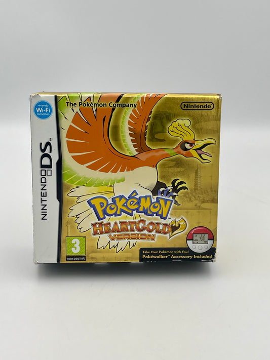 Pokémon HeartGold Version game case for Nintendo DS on a white background