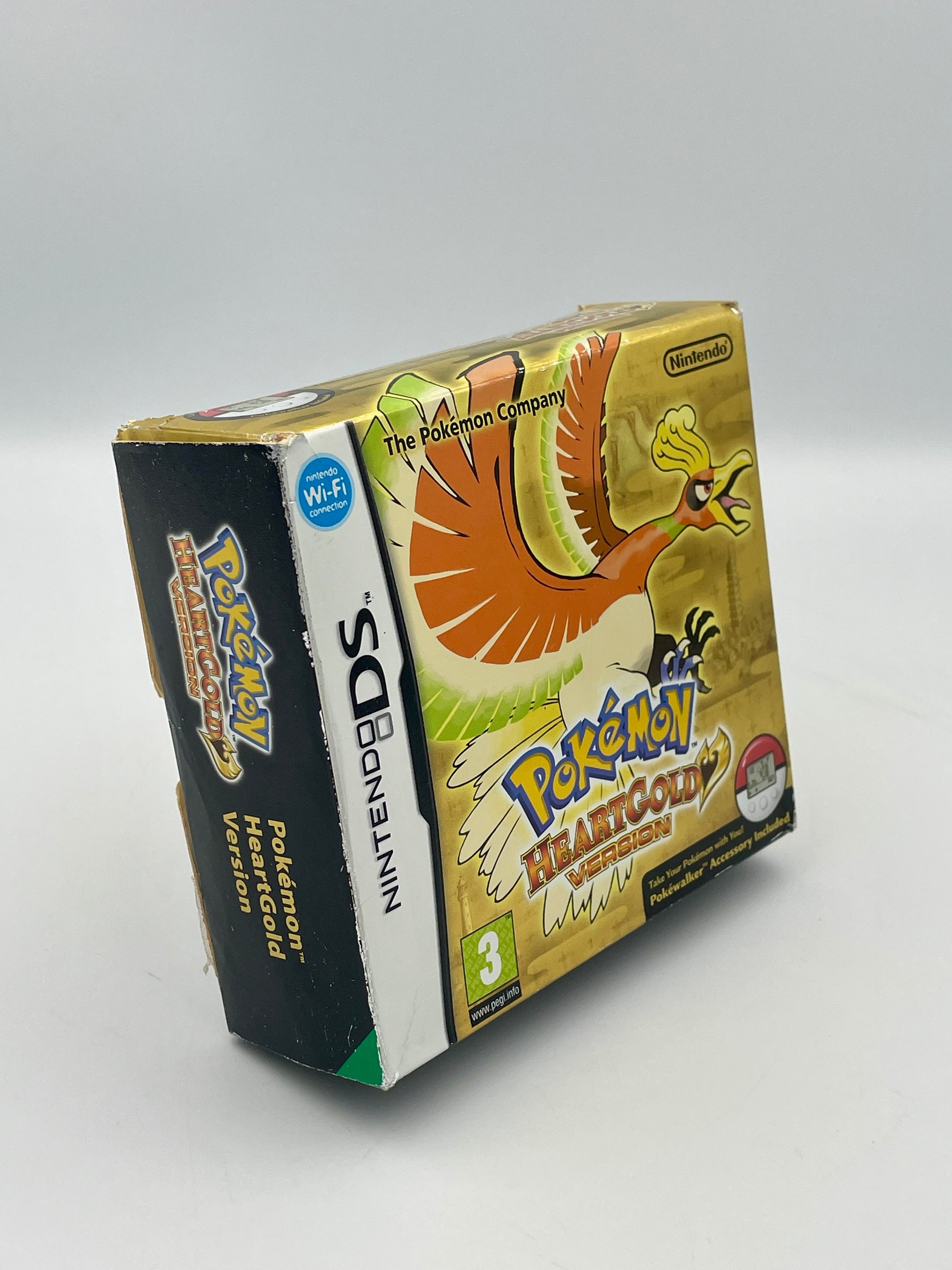 Pokémon HeartGold game case for Nintendo DS on a white background