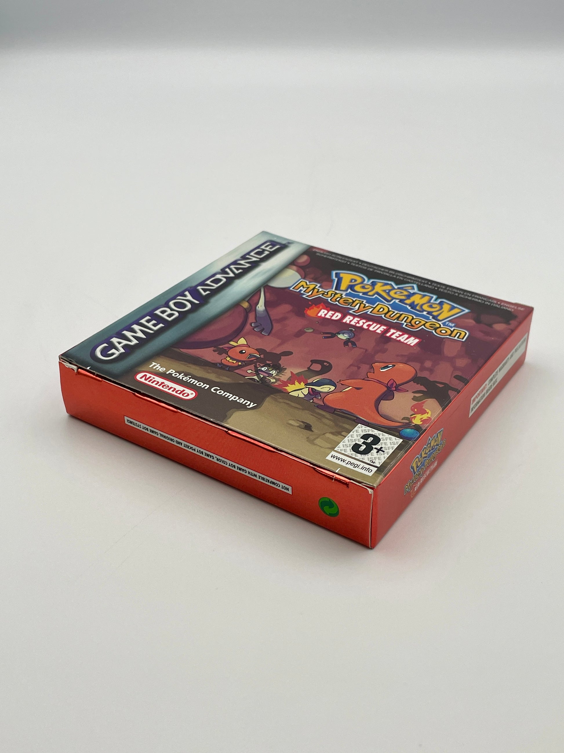 Pokémon Red and Blue Game Boy Advance game case on a white background