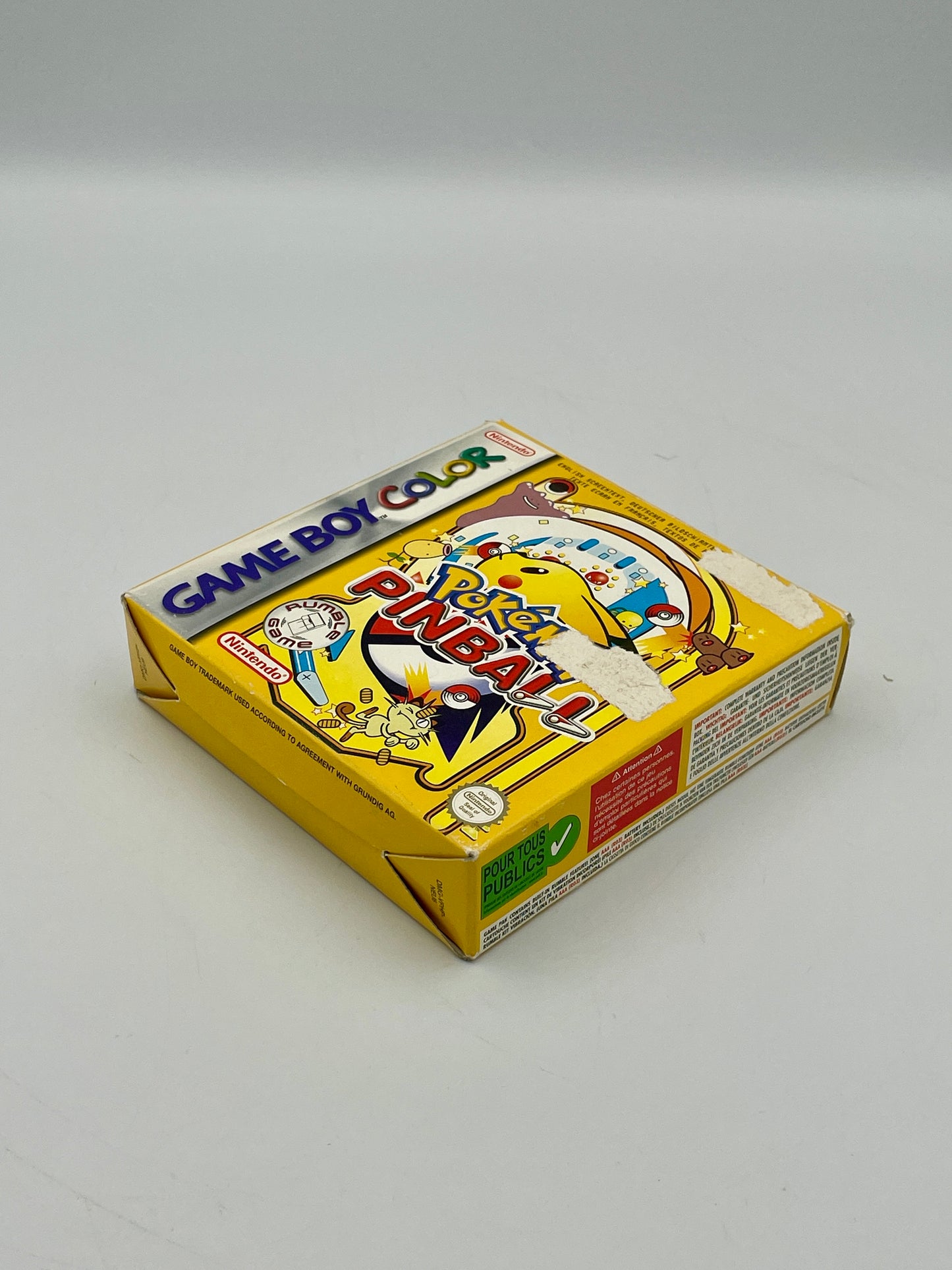Game Boy Color game cartridge packaging on a white background