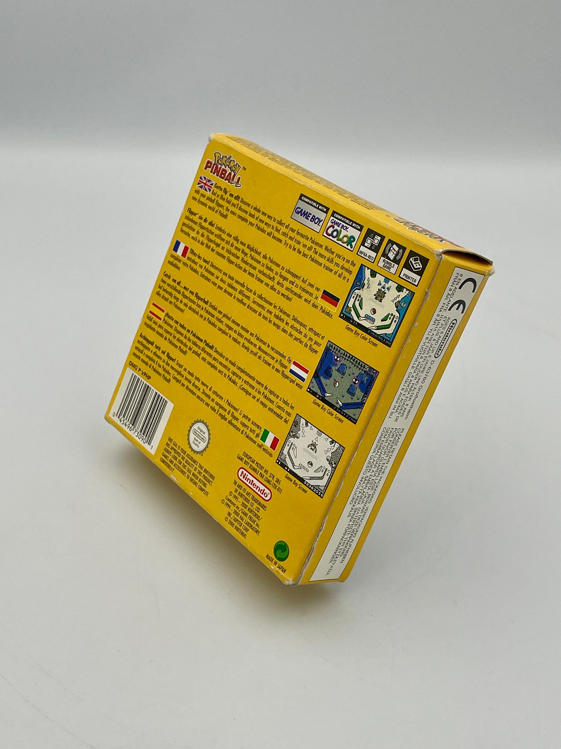 Yellow box with text and graphics on a gray background