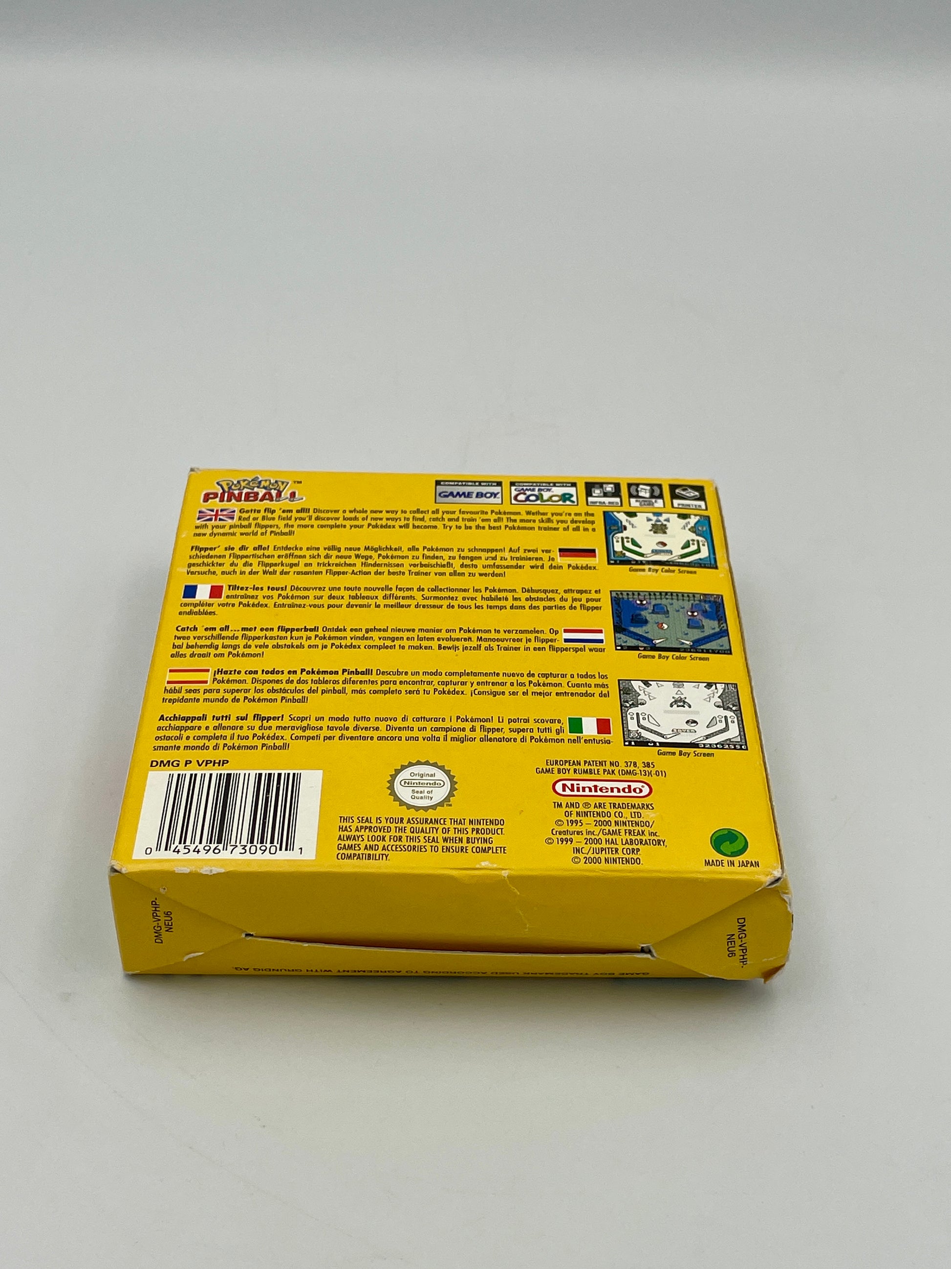 Yellow box with text and graphics on a gray background