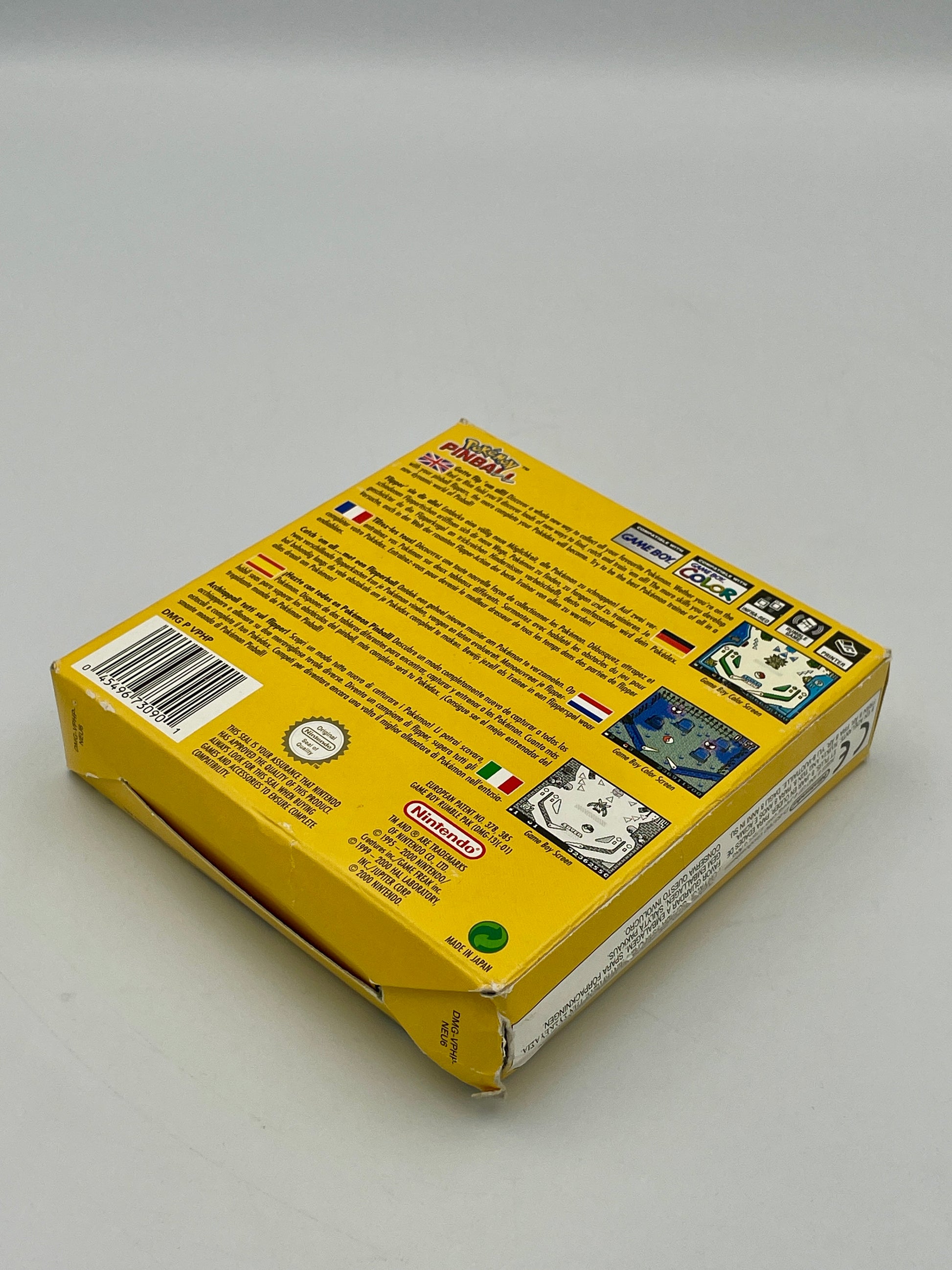 Yellow box with text and graphics on a gray background