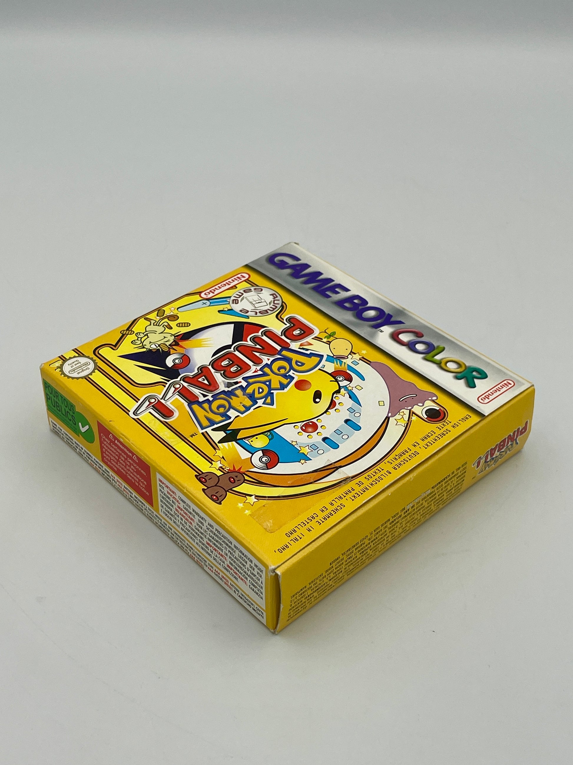 Game Boy Color game case with a colorful design on a gray background
